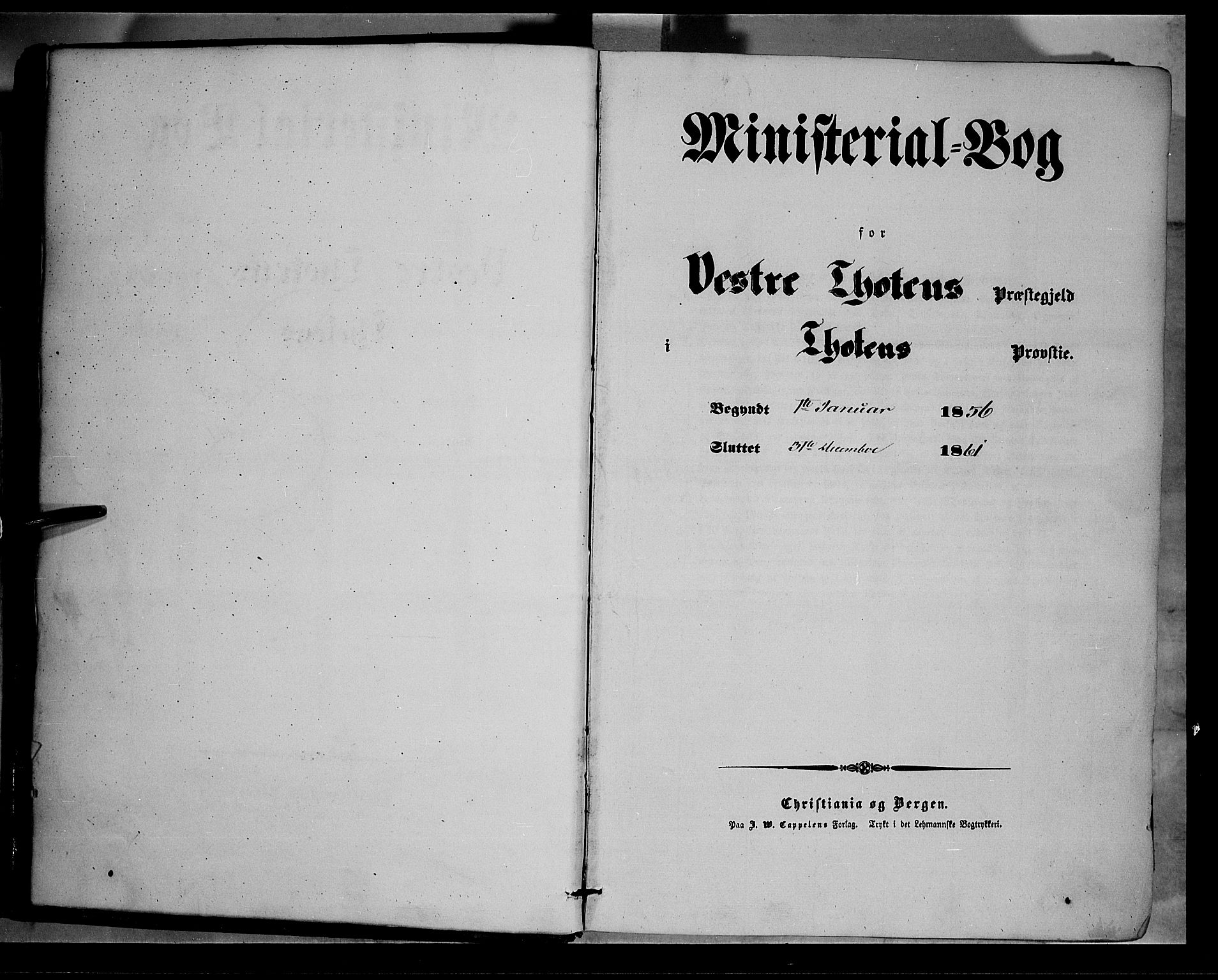Vestre Toten prestekontor, SAH/PREST-108/H/Ha/Haa/L0006: Parish register (official) no. 6, 1856-1861