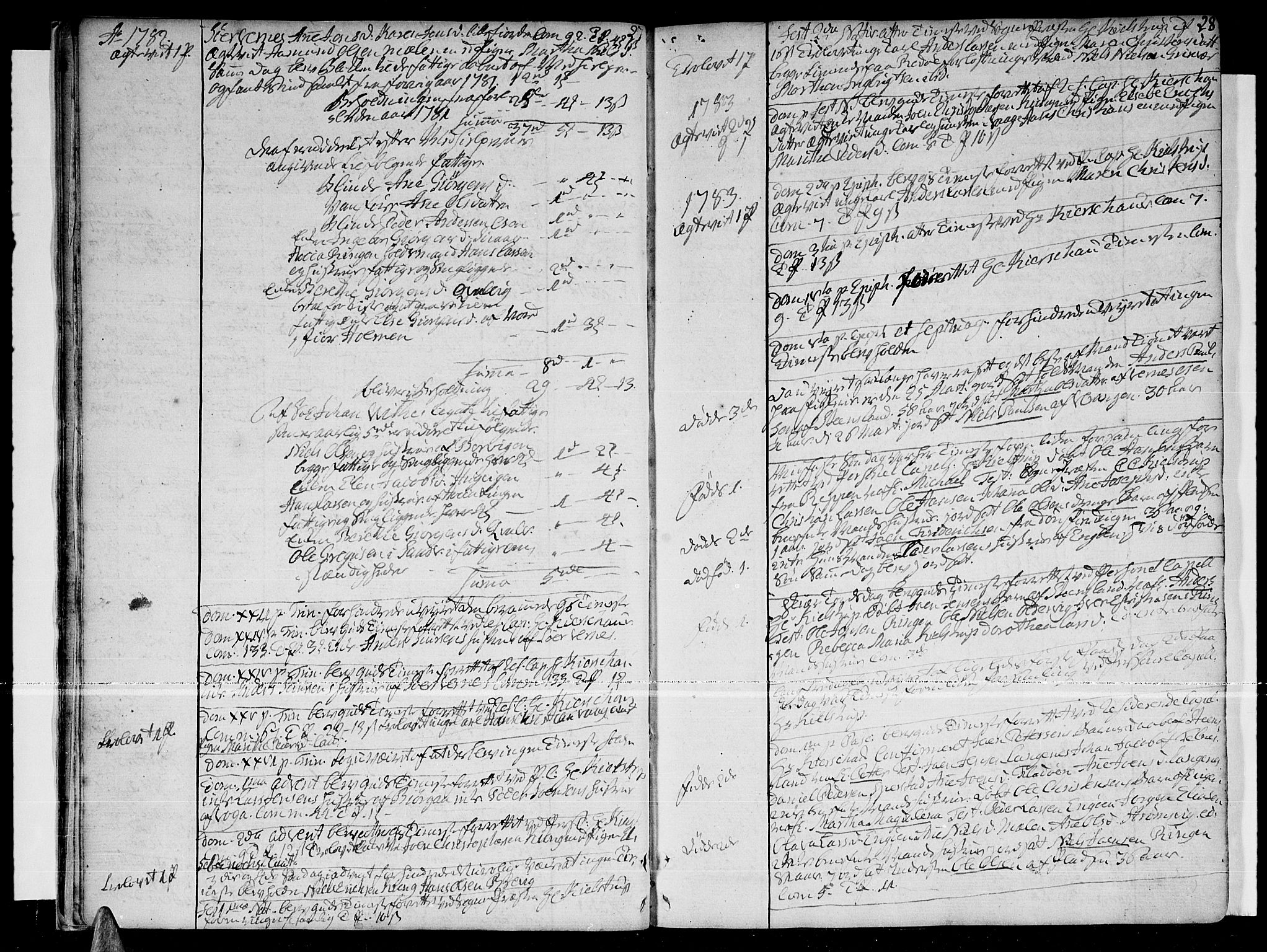 Ministerialprotokoller, klokkerbøker og fødselsregistre - Nordland, SAT/A-1459/841/L0591: Parish register (official) no. 841A03 /1, 1777-1819, p. 27-28