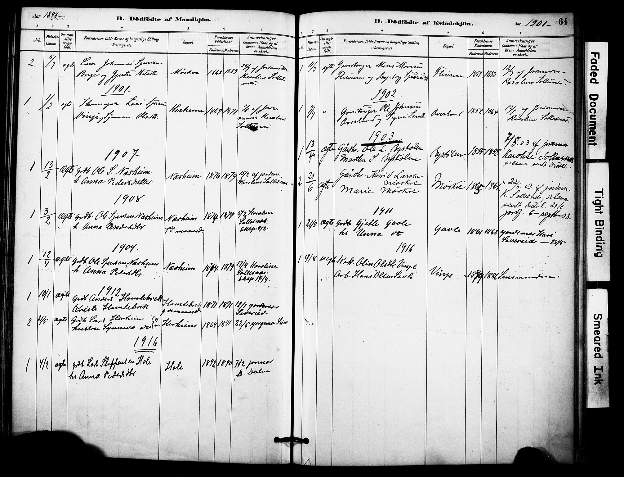 Vossestrand Sokneprestembete, SAB/A-79101/H/Haa: Parish register (official) no. C 1, 1878-1903, p. 64