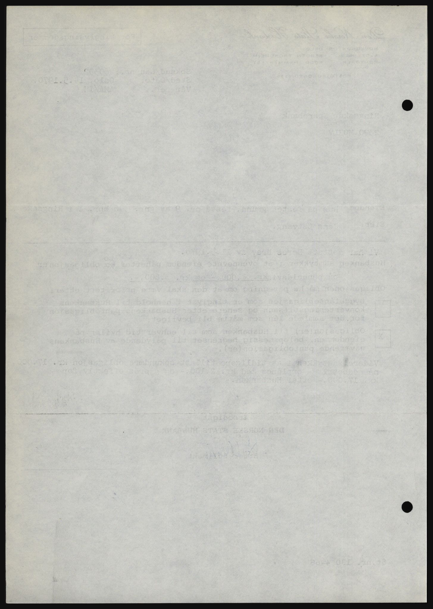 Nord-Hedmark sorenskriveri, SAH/TING-012/H/Hc/L0033: Mortgage book no. 33, 1970-1970, Diary no: : 3242/1970