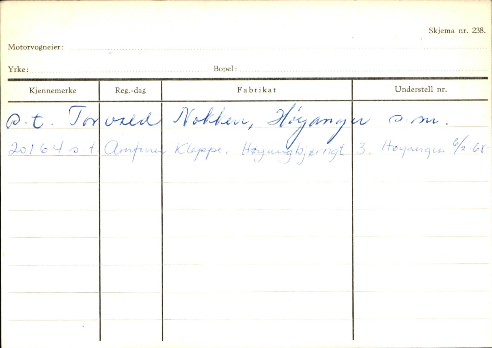 Statens vegvesen, Sogn og Fjordane vegkontor, AV/SAB-A-5301/4/F/L0130: Eigarregister Eid T-Å. Høyanger A-O, 1945-1975, p. 1022