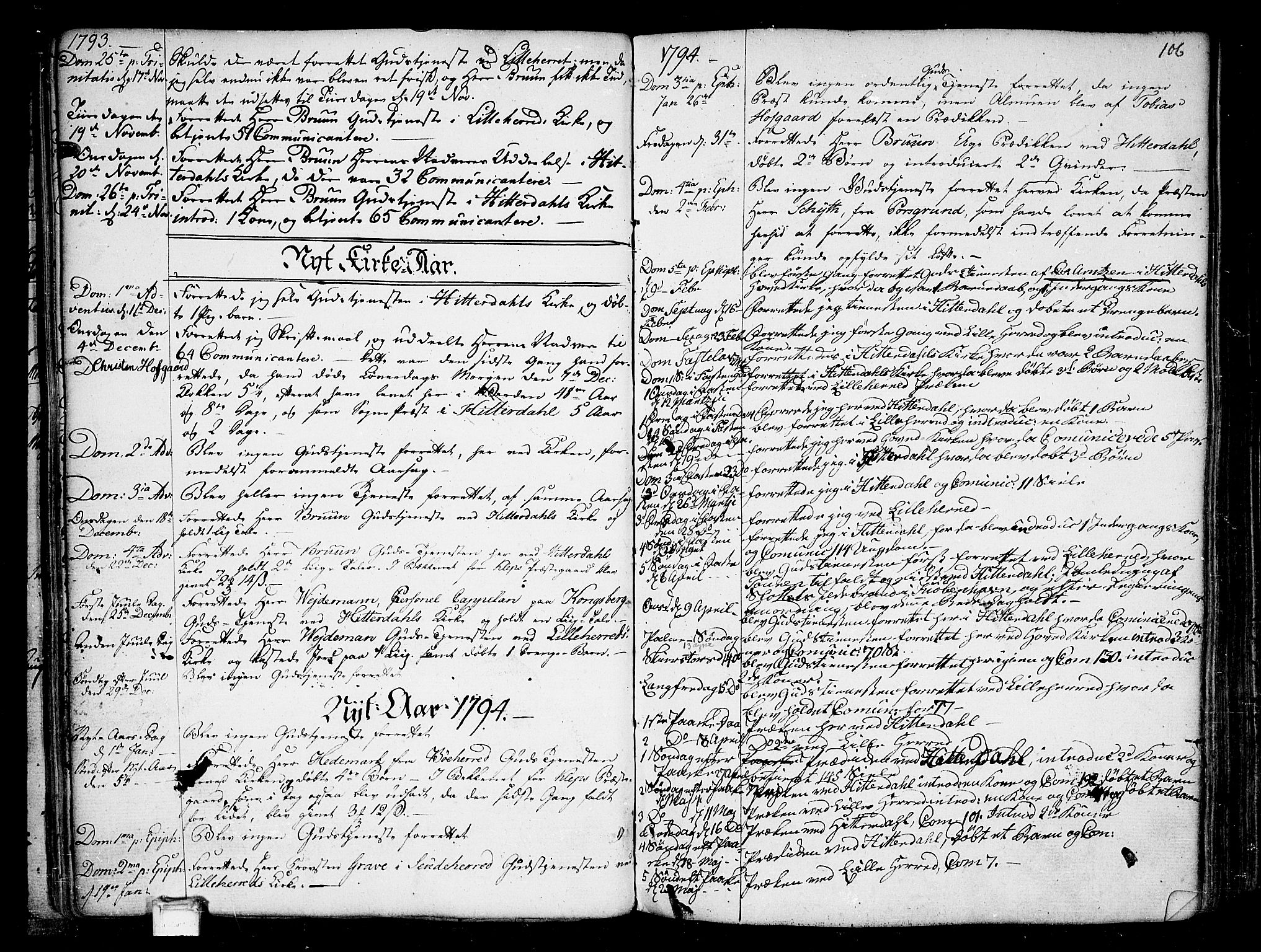 Heddal kirkebøker, SAKO/A-268/F/Fa/L0004: Parish register (official) no. I 4, 1784-1814, p. 106