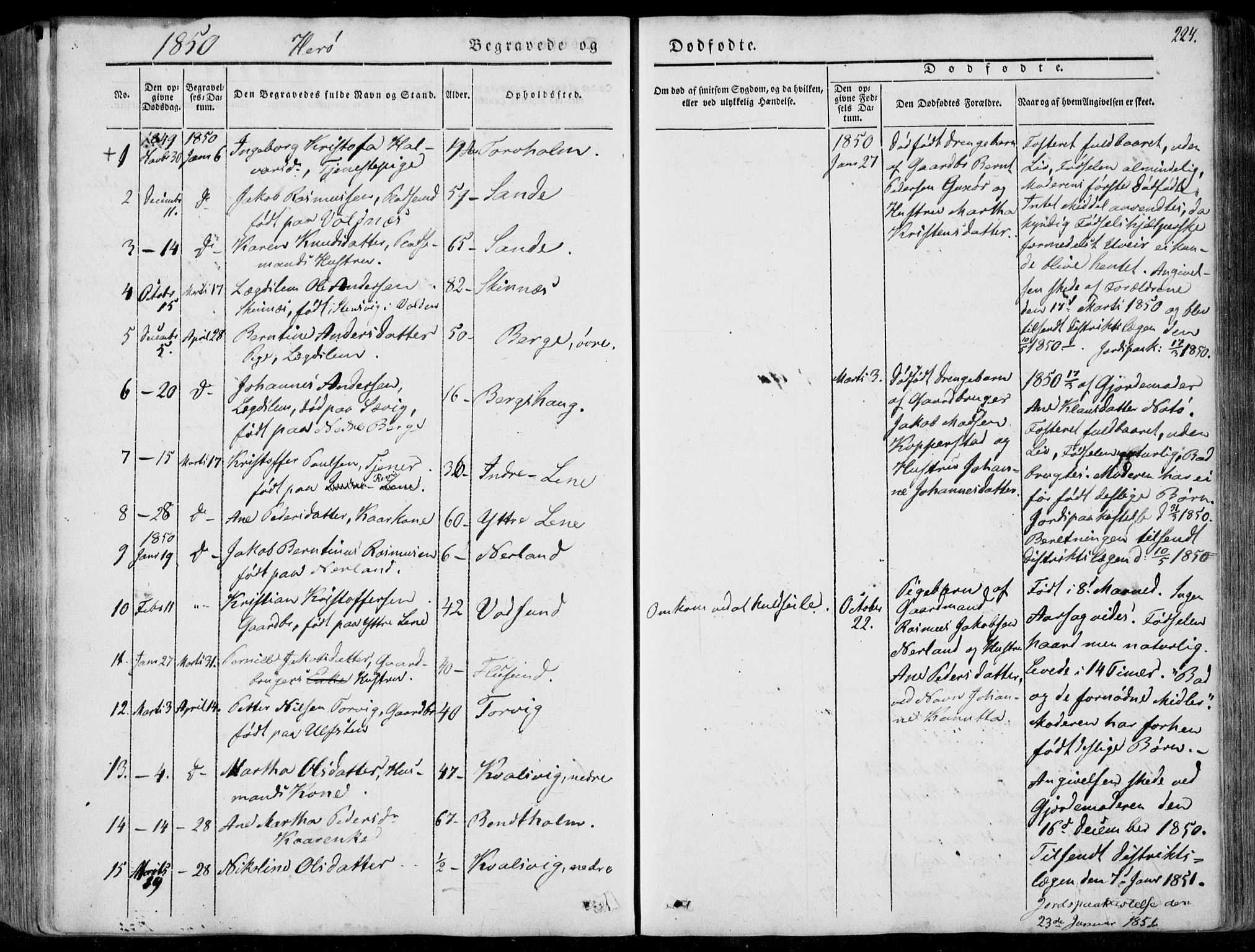 Ministerialprotokoller, klokkerbøker og fødselsregistre - Møre og Romsdal, AV/SAT-A-1454/507/L0070: Parish register (official) no. 507A05, 1842-1873, p. 224