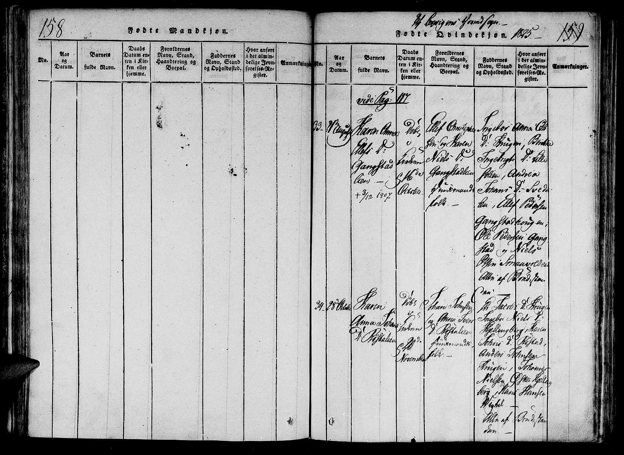 Ministerialprotokoller, klokkerbøker og fødselsregistre - Nord-Trøndelag, SAT/A-1458/701/L0005: Parish register (official) no. 701A05 /1, 1816-1825, p. 158-159