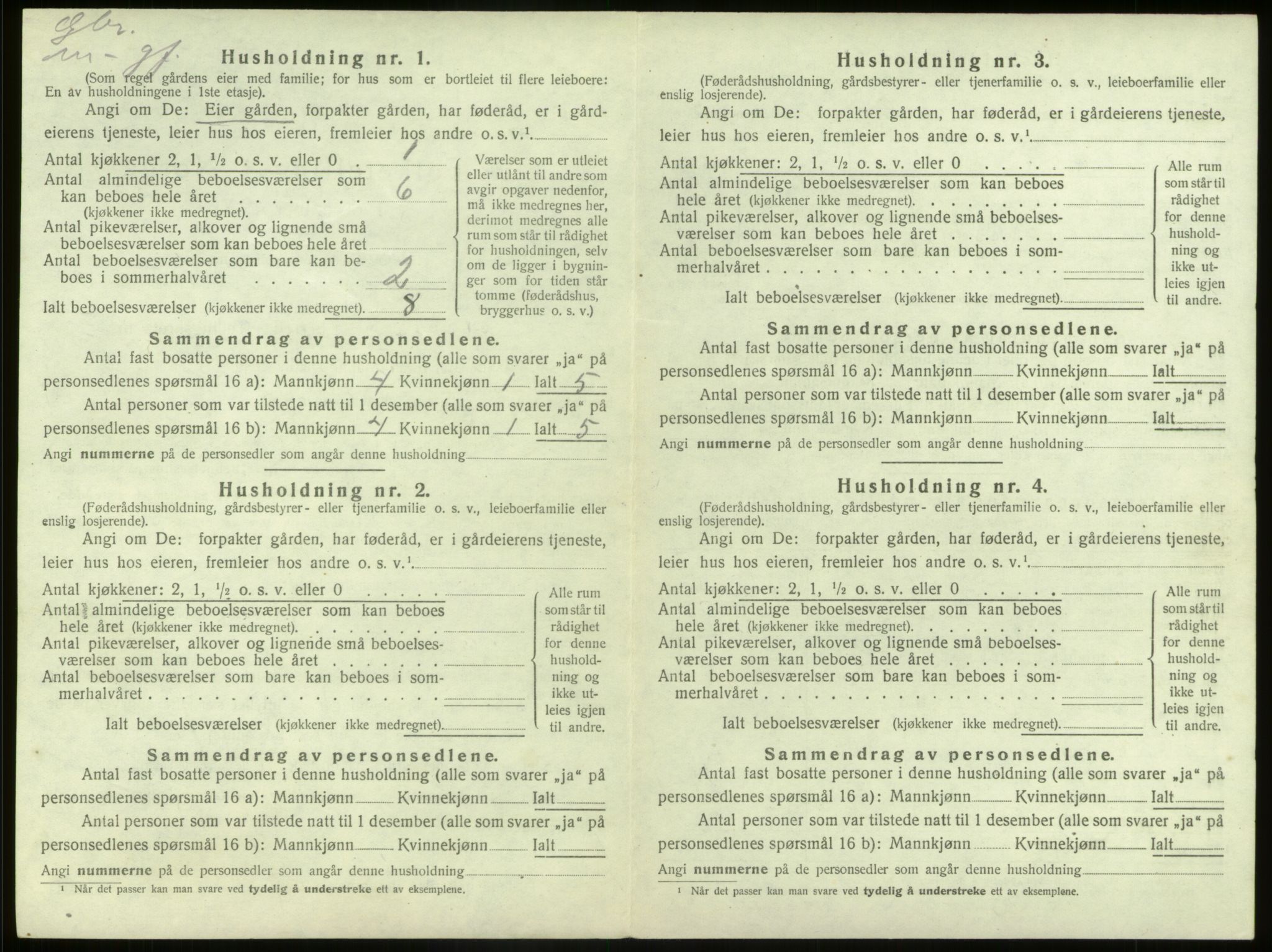 SAB, 1920 census for Kinn, 1920, p. 175