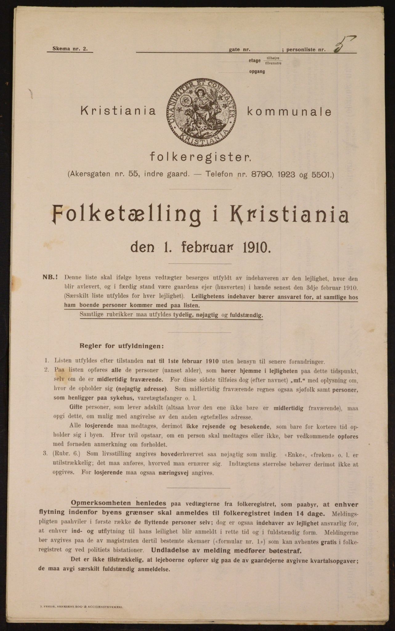 OBA, Municipal Census 1910 for Kristiania, 1910, p. 50119