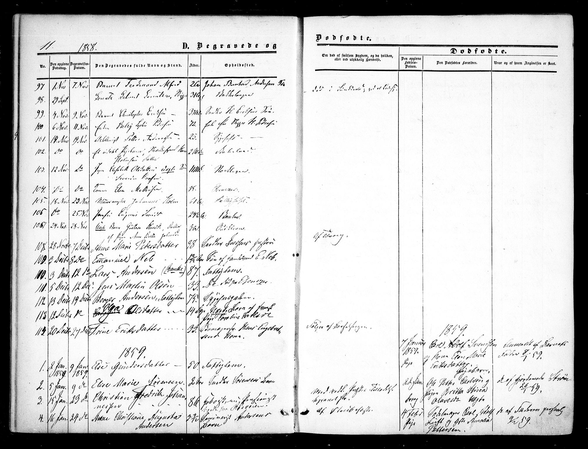 Halden prestekontor Kirkebøker, AV/SAO-A-10909/F/Fa/L0008: Parish register (official) no. I 8, 1857-1865, p. 11