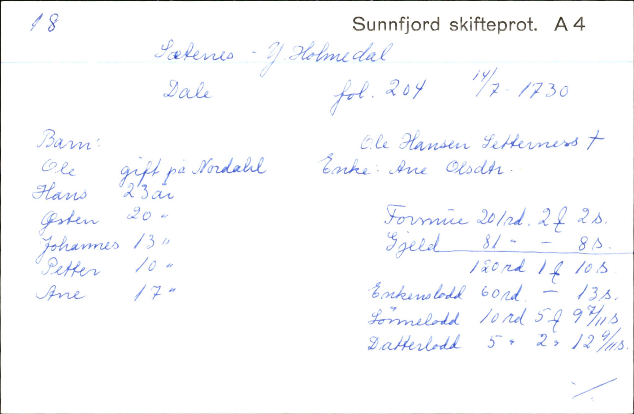 Skiftekort ved Statsarkivet i Bergen, SAB/SKIFTEKORT/003/L0003: Skifteprotokoll nr. 4-5, 1737-1751, p. 306