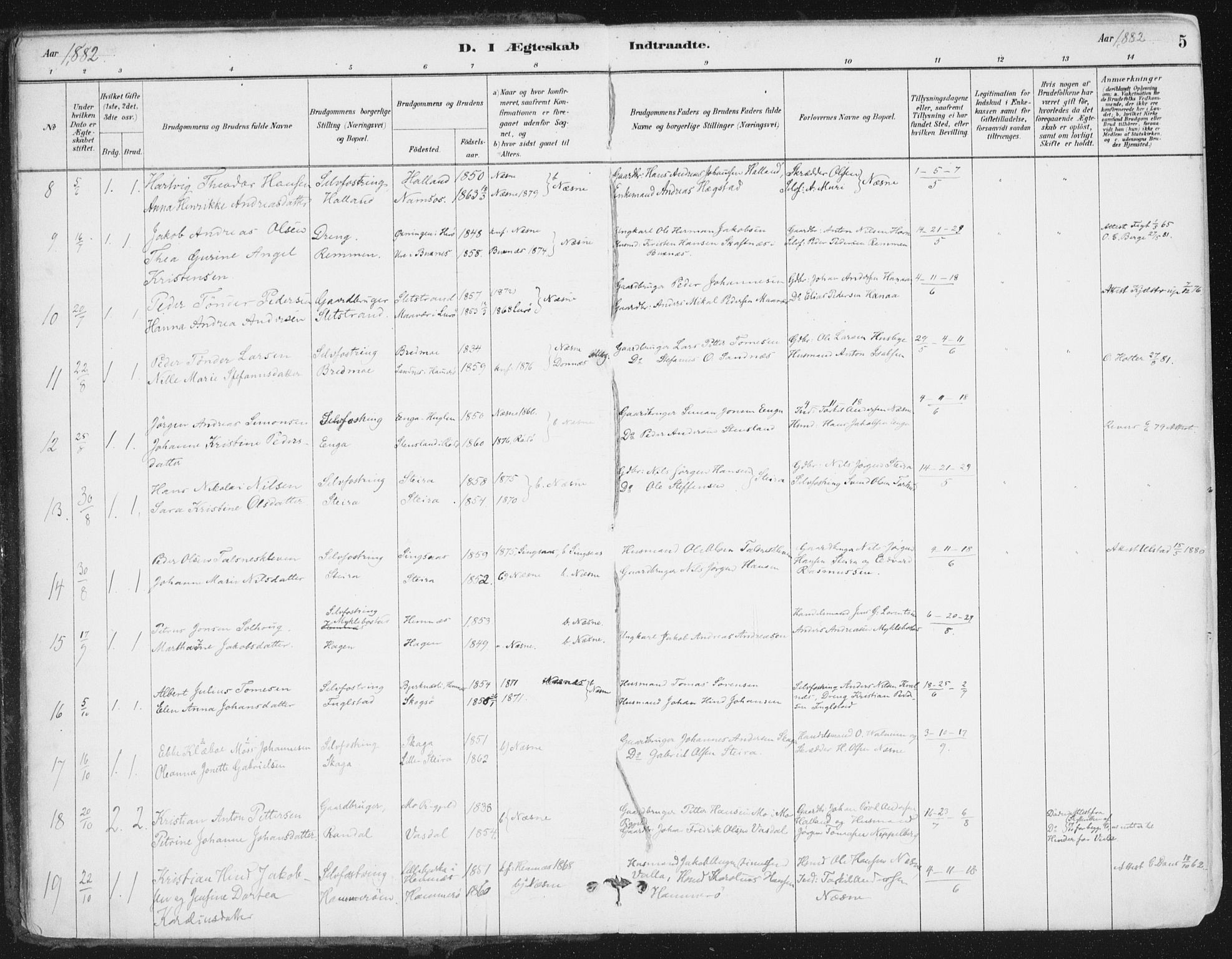 Ministerialprotokoller, klokkerbøker og fødselsregistre - Nordland, SAT/A-1459/838/L0553: Parish register (official) no. 838A11, 1880-1910, p. 5