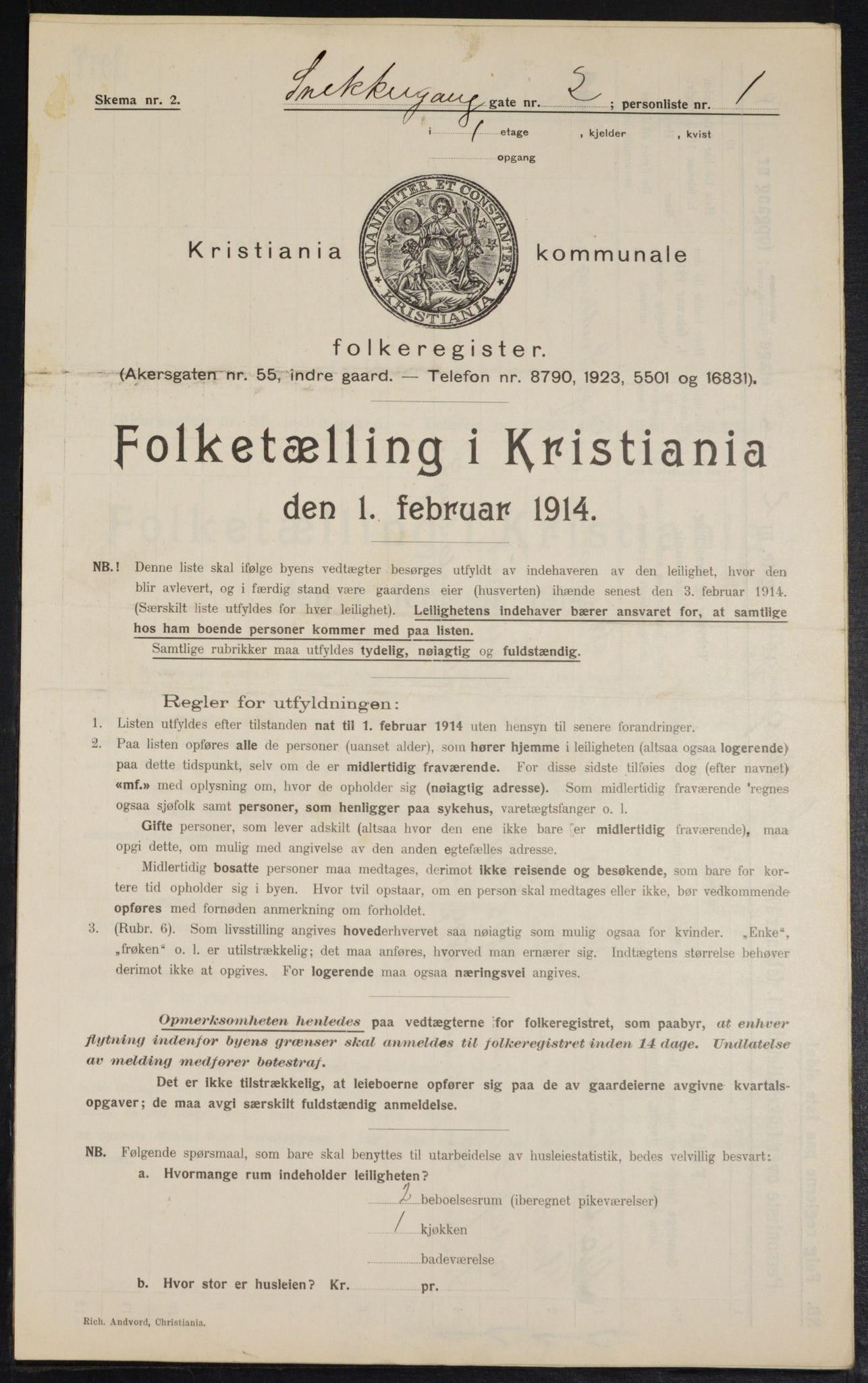 OBA, Municipal Census 1914 for Kristiania, 1914, p. 97816