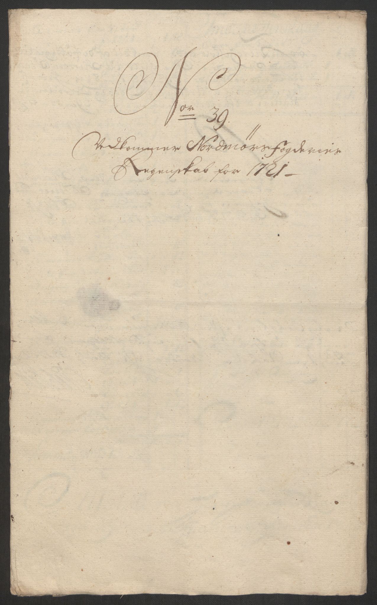 Rentekammeret inntil 1814, Reviderte regnskaper, Fogderegnskap, AV/RA-EA-4092/R56/L3754: Fogderegnskap Nordmøre, 1721, p. 300