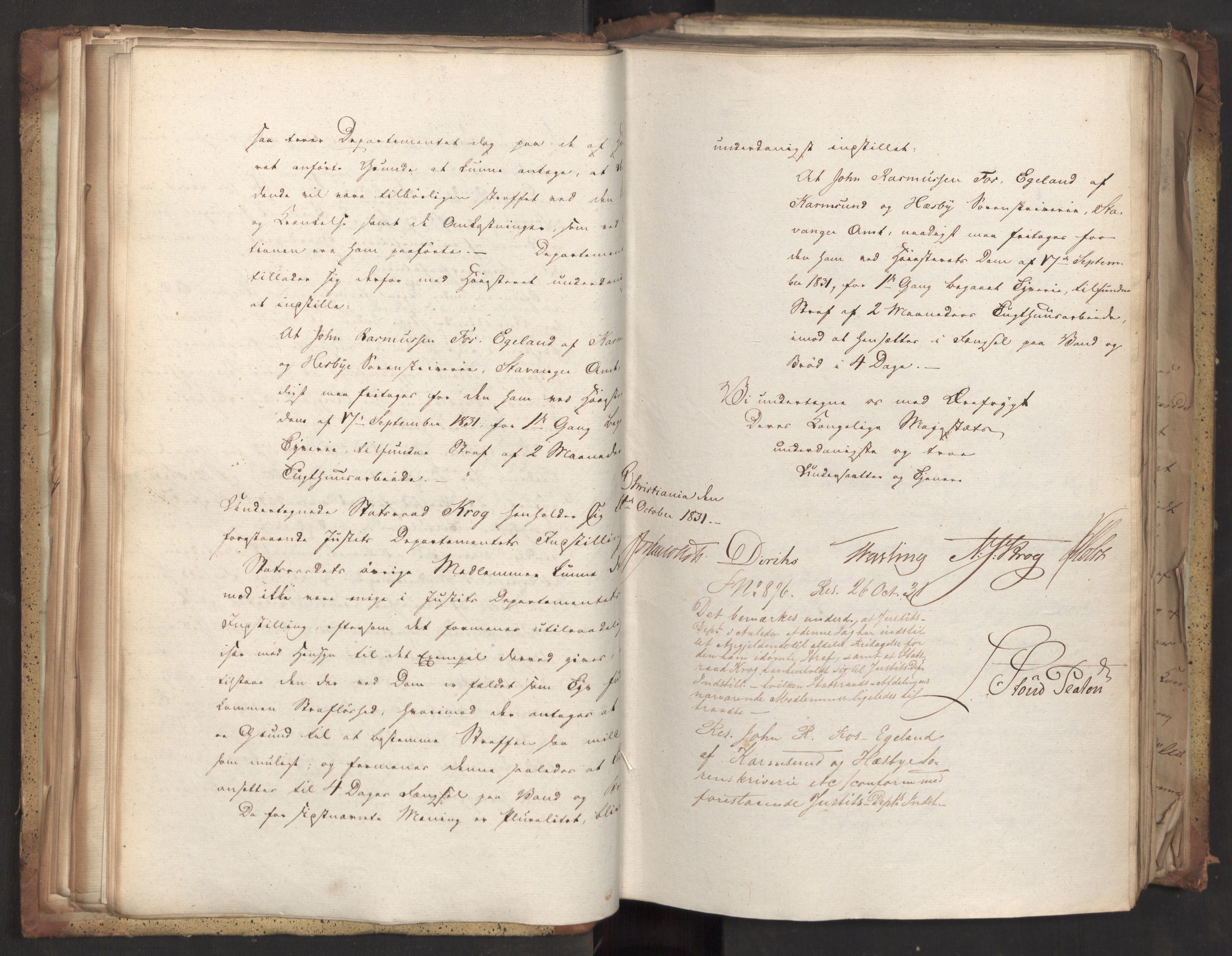 Statsrådsavdelingen i Stockholm, AV/RA-S-1003/D/Da/L0074: Regjeringsinnstillinger nr. 1700-1839, 1831, p. 53