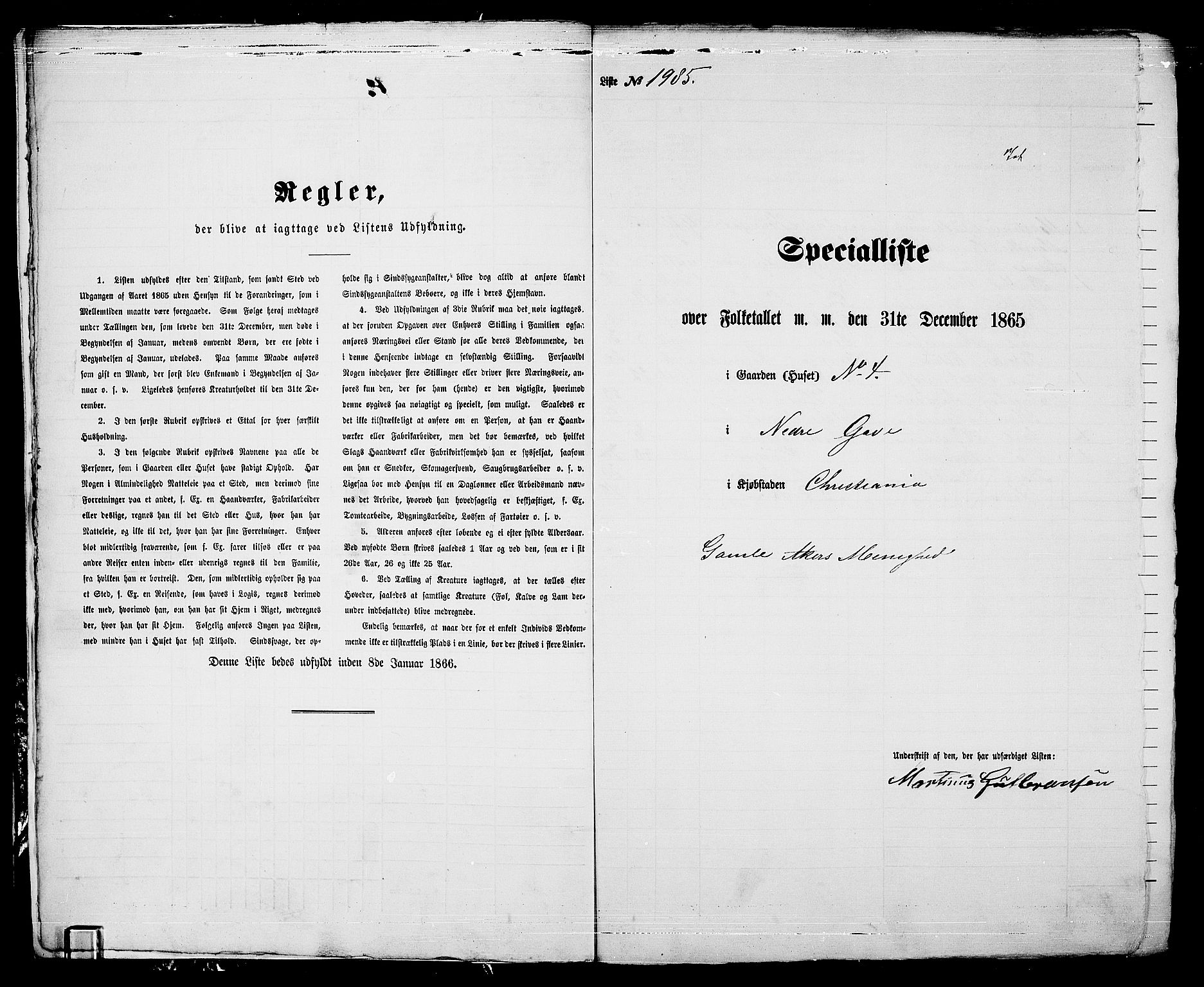 RA, 1865 census for Kristiania, 1865, p. 4427