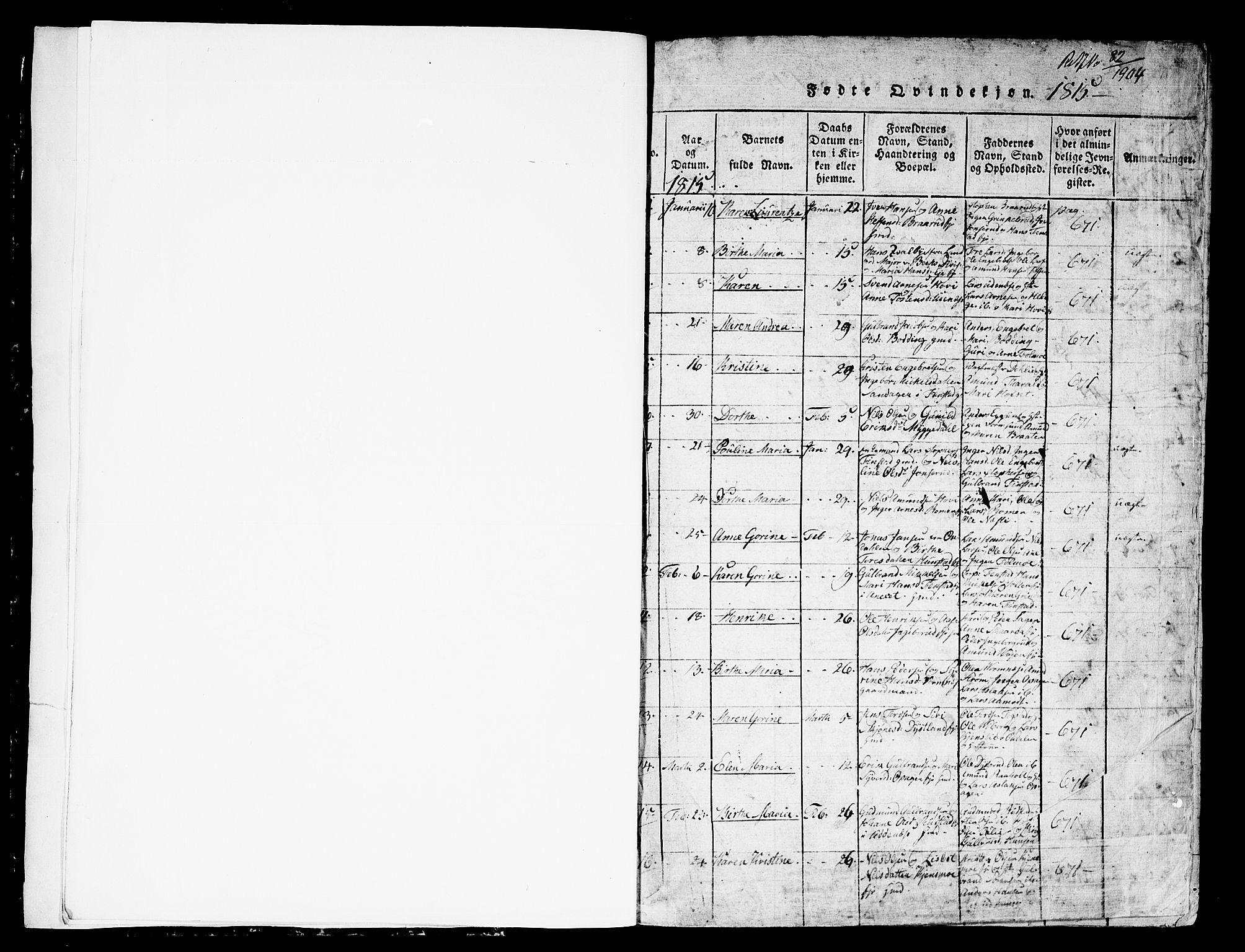 Nes prestekontor Kirkebøker, SAO/A-10410/G/Ga/L0001: Parish register (copy) no. I 1, 1815-1835, p. 0-1