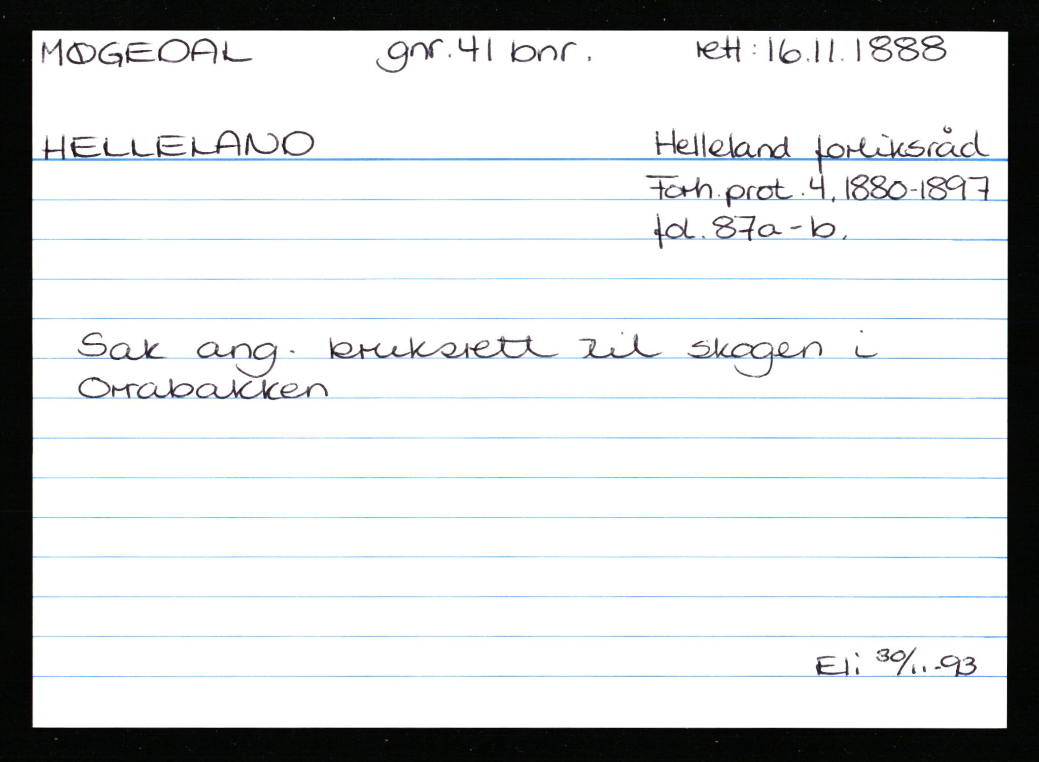 Statsarkivet i Stavanger, AV/SAST-A-101971/03/Y/Ym/L0040: Åstedskort sortert etter gårdsnavn: Mykje - Navrestad, 1600-1950, p. 540