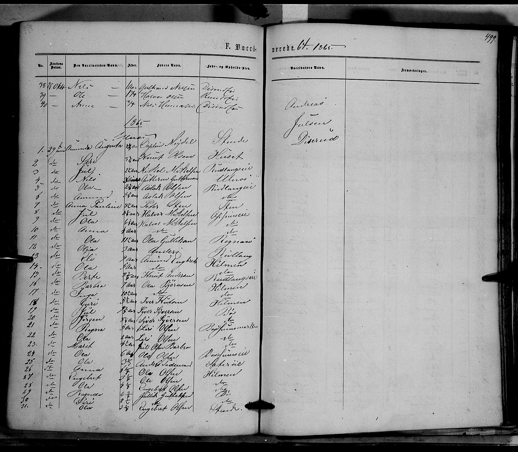 Nord-Aurdal prestekontor, SAH/PREST-132/H/Ha/Haa/L0008: Parish register (official) no. 8, 1863-1875, p. 499