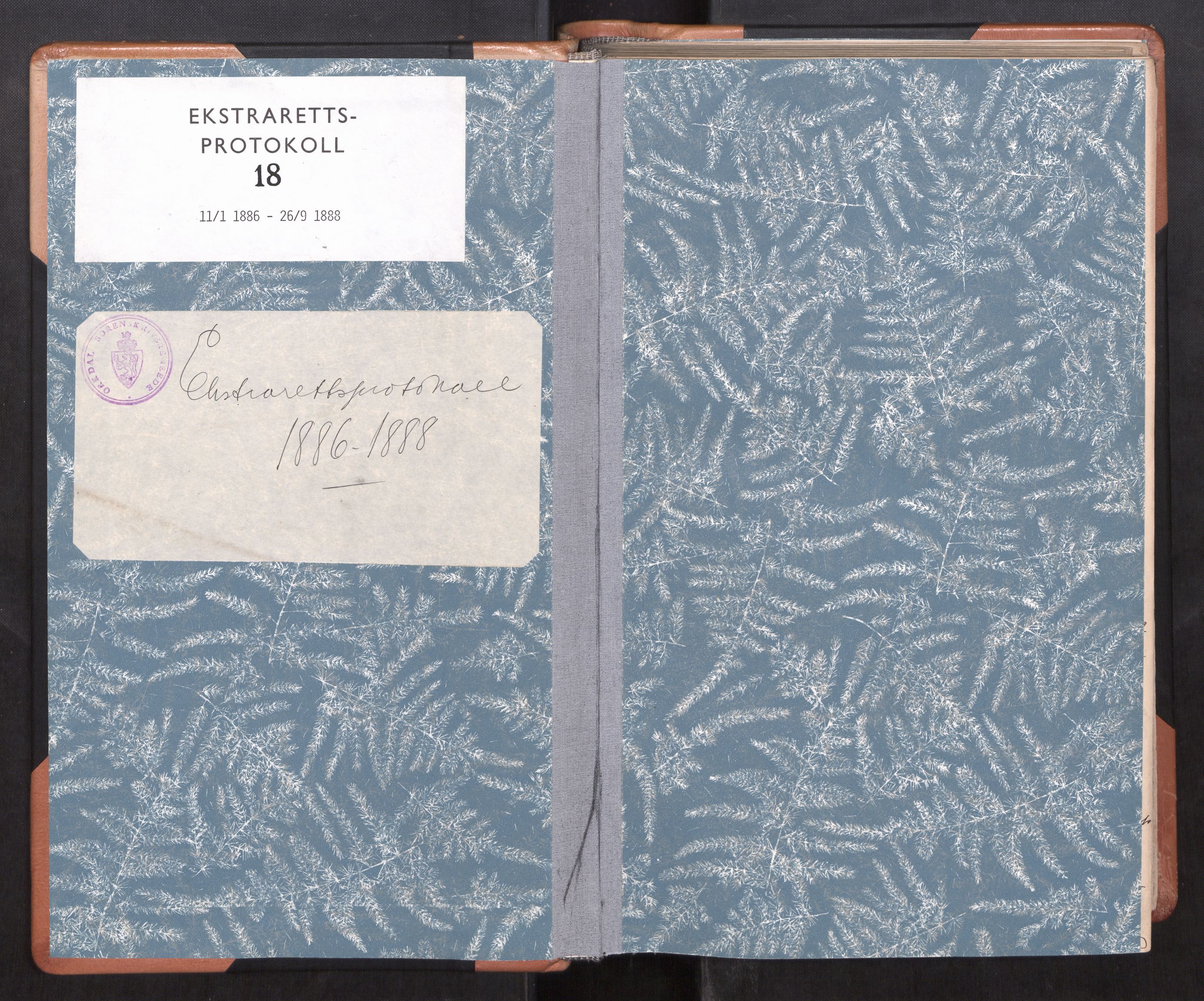 Orkdal sorenskriveri, SAT/A-4169/1/1/1B/L0018: Ekstrarettsprotokoll, 1886-1888