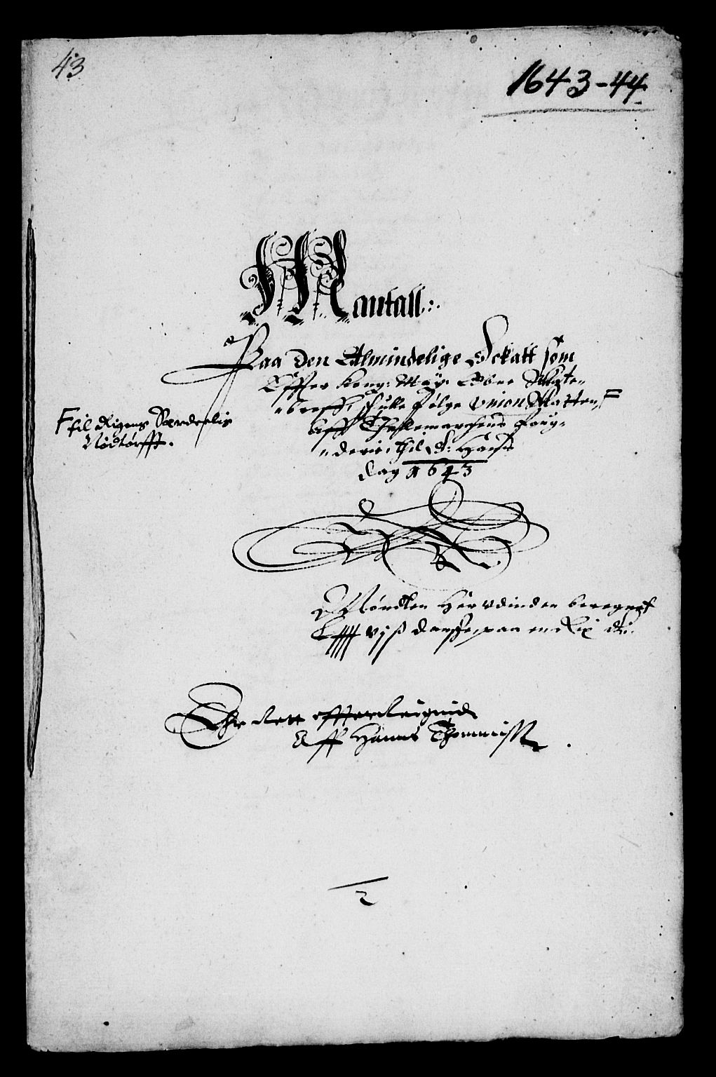Rentekammeret inntil 1814, Reviderte regnskaper, Lensregnskaper, AV/RA-EA-5023/R/Rb/Rbp/L0029: Bratsberg len, 1643-1644