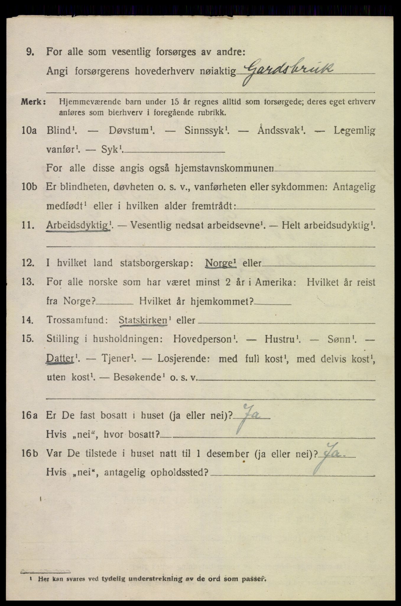 SAK, 1920 census for Valle, 1920, p. 1550