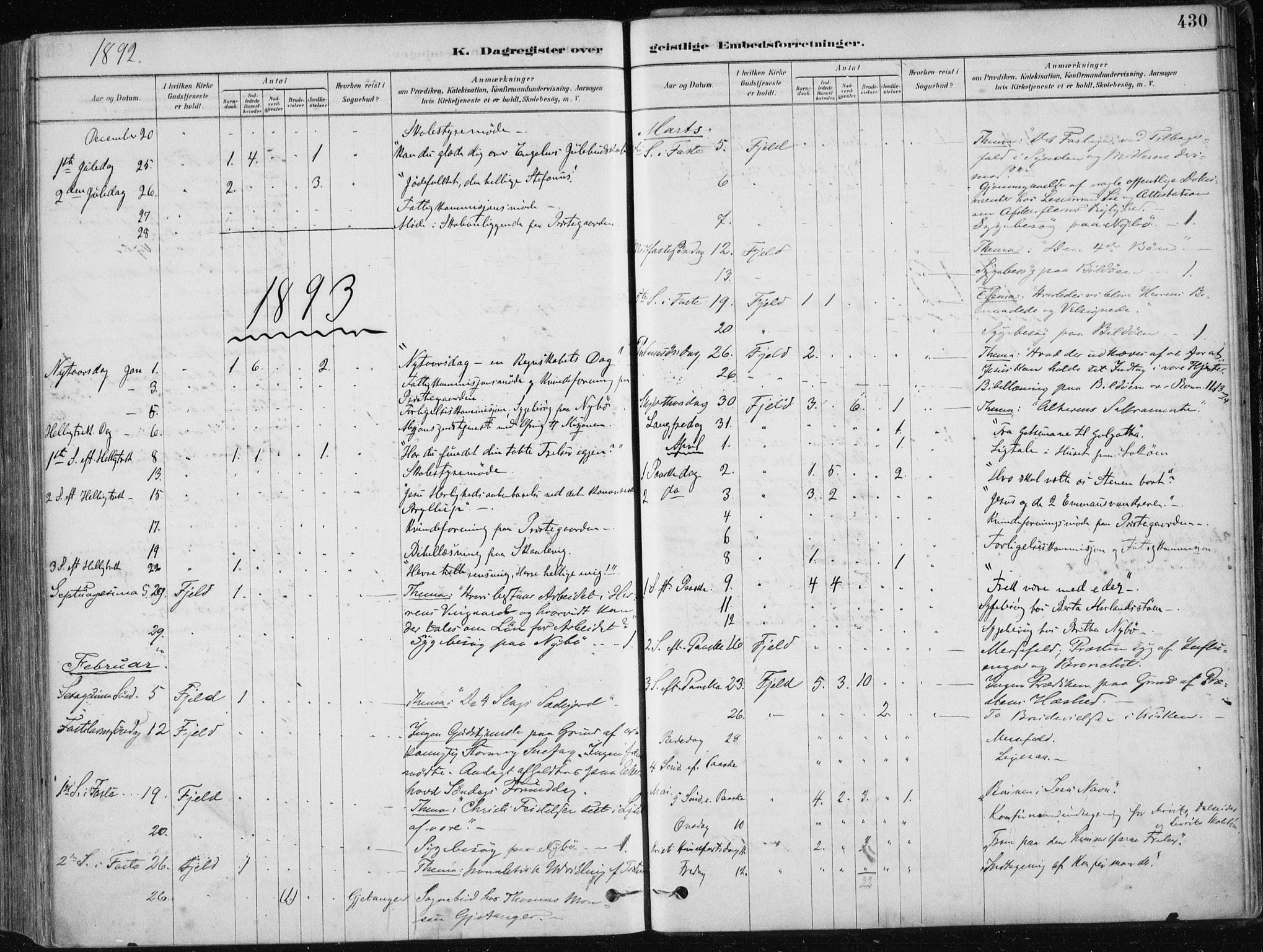 Fjell sokneprestembete, SAB/A-75301/H/Haa: Parish register (official) no. A  8, 1878-1898, p. 430
