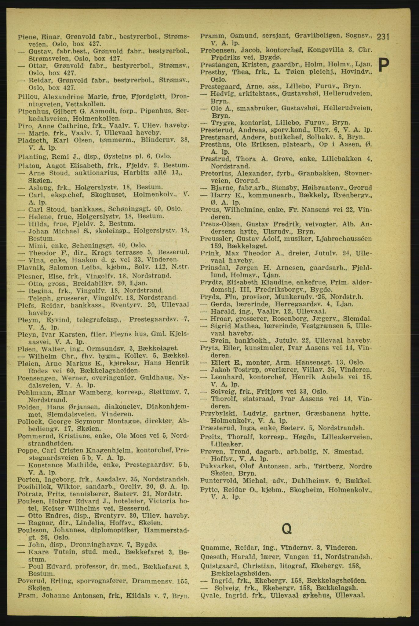 Aker adressebok/adressekalender, PUBL/001/A/004: Aker adressebok, 1929, p. 231