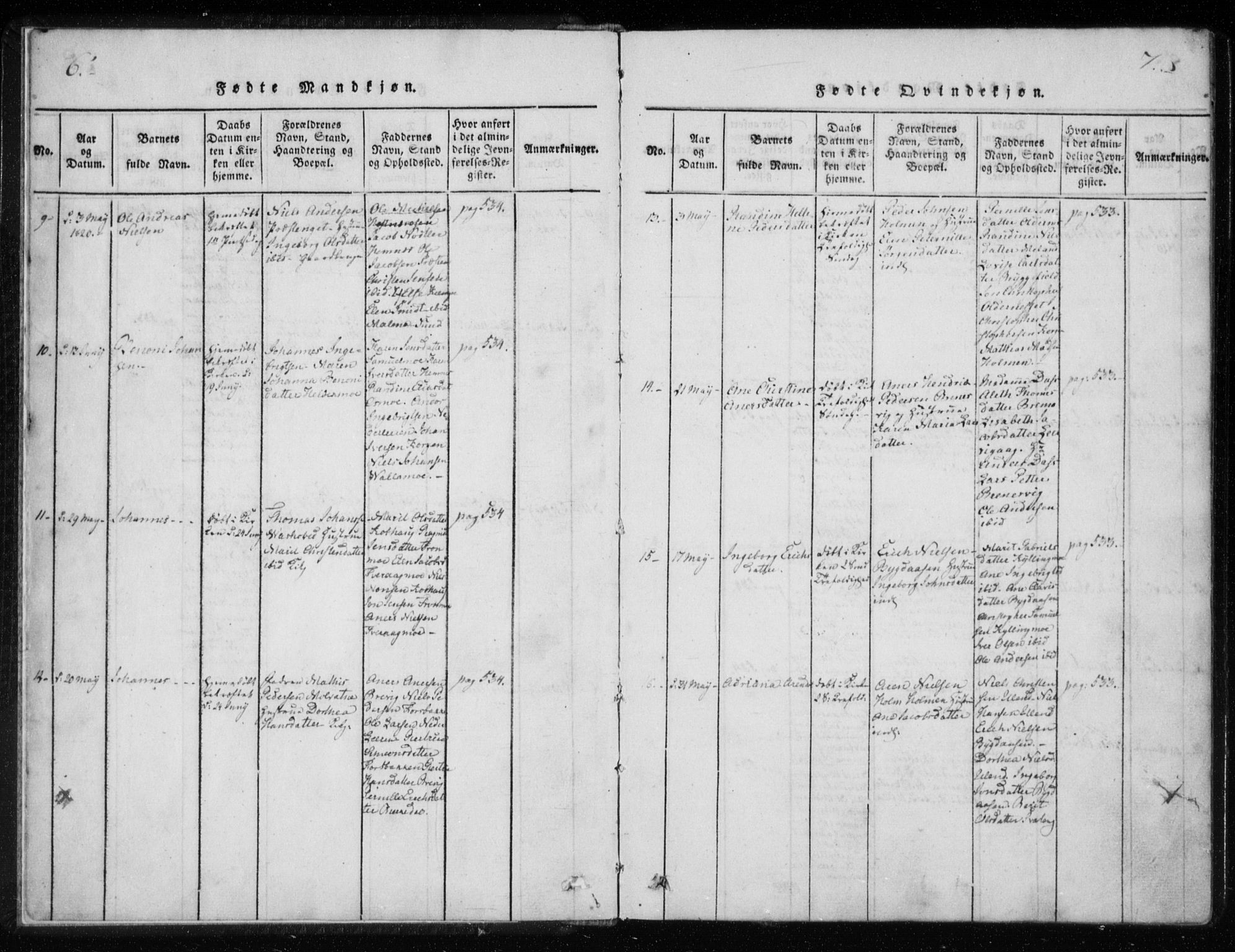 Ministerialprotokoller, klokkerbøker og fødselsregistre - Nordland, AV/SAT-A-1459/825/L0353: Parish register (official) no. 825A07, 1820-1826, p. 6-7