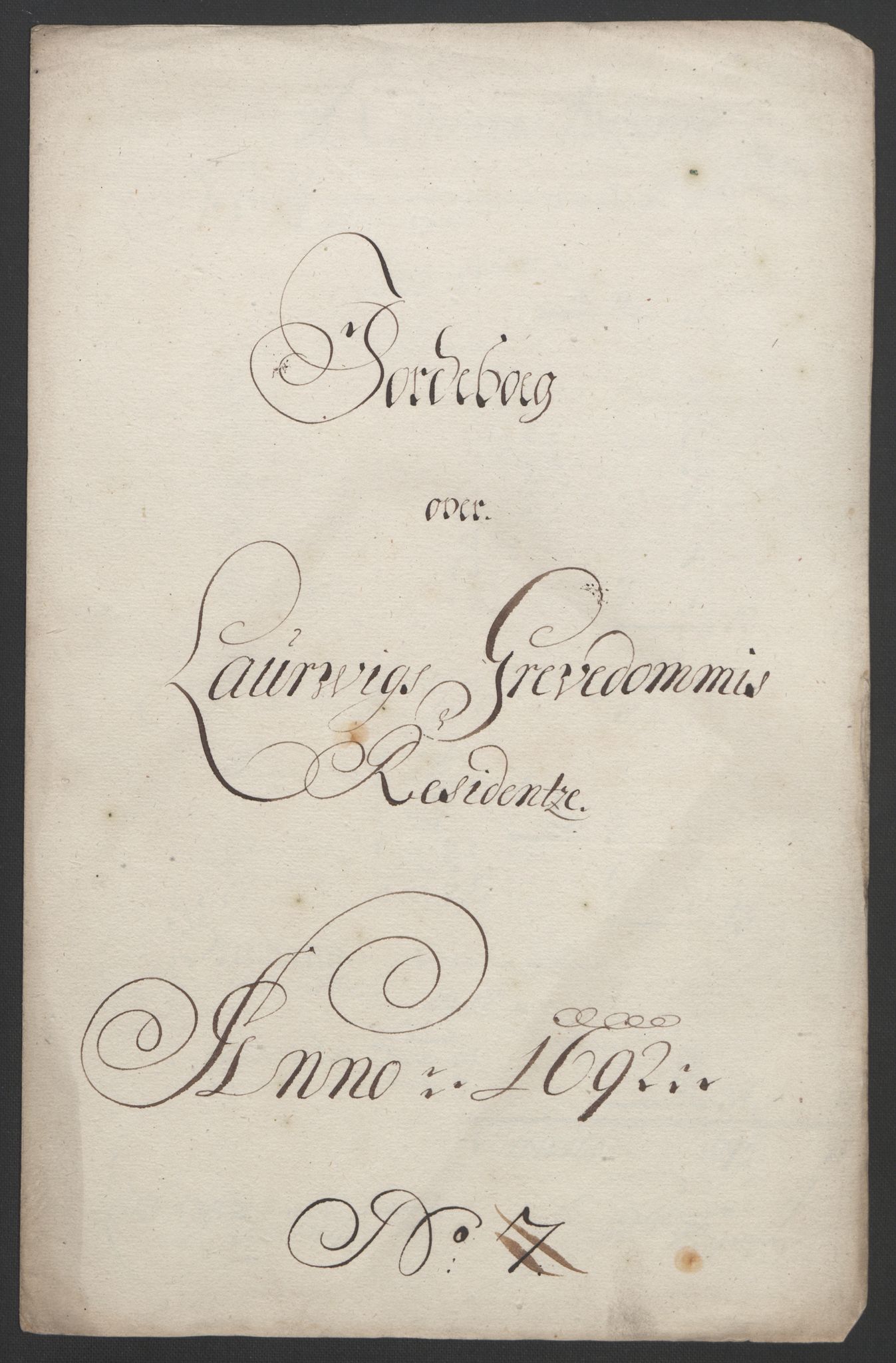 Rentekammeret inntil 1814, Reviderte regnskaper, Fogderegnskap, AV/RA-EA-4092/R33/L1973: Fogderegnskap Larvik grevskap, 1692, p. 207