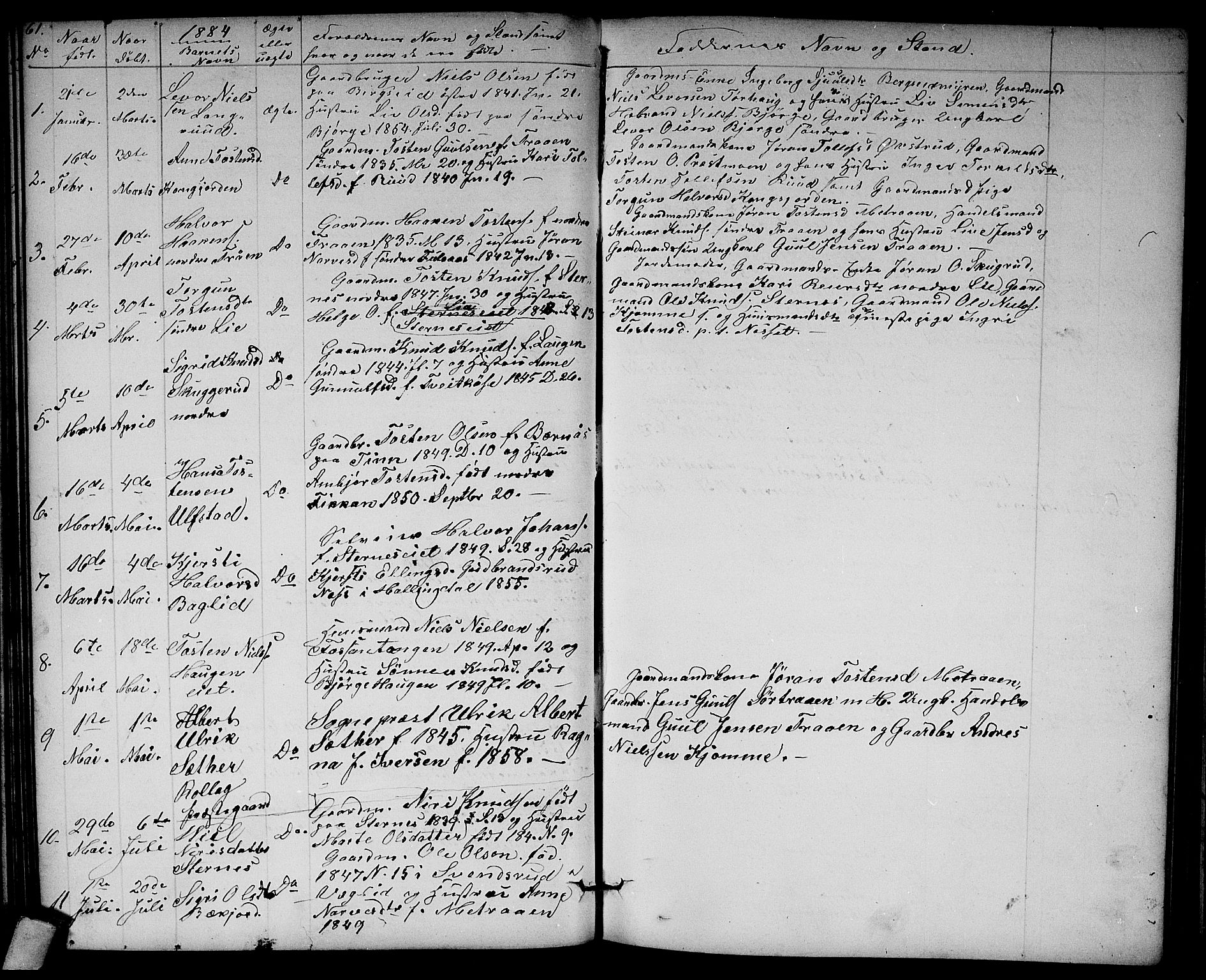 Rollag kirkebøker, SAKO/A-240/G/Ga/L0003: Parish register (copy) no. I 3, 1856-1887, p. 61