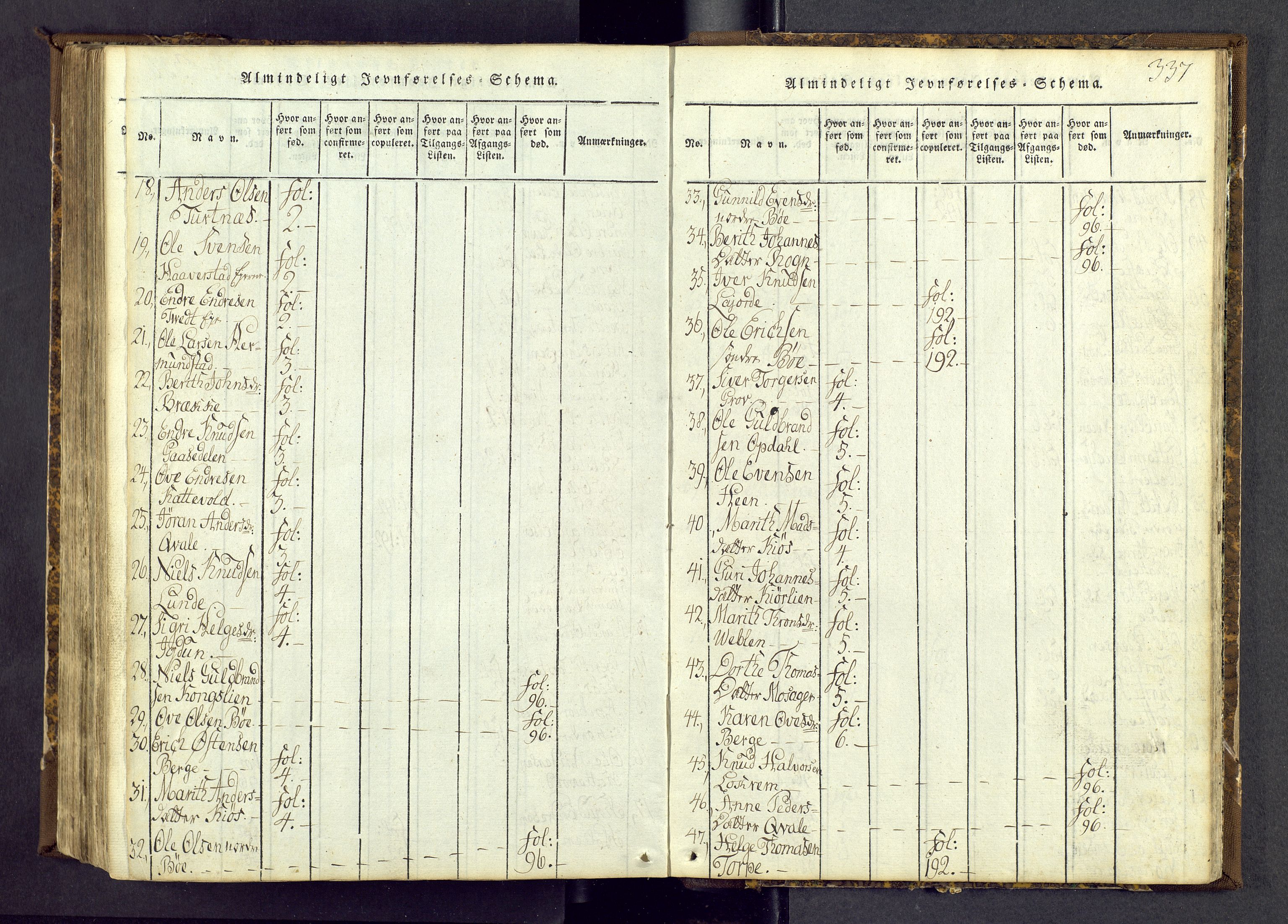 Vang prestekontor, Valdres, AV/SAH-PREST-140/H/Ha/L0004: Parish register (official) no. 4, 1814-1831, p. 337