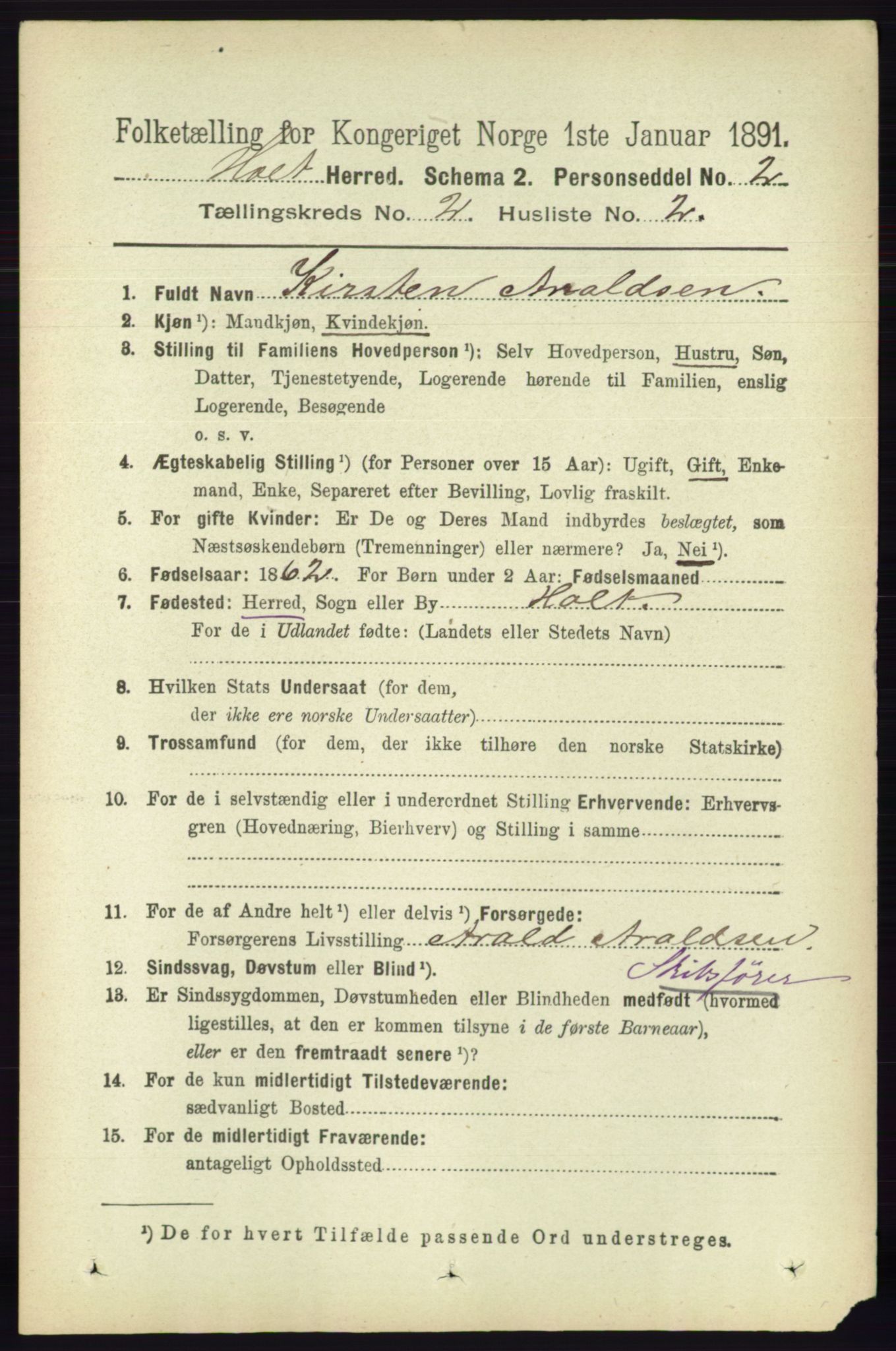 RA, 1891 census for 0914 Holt, 1891, p. 672