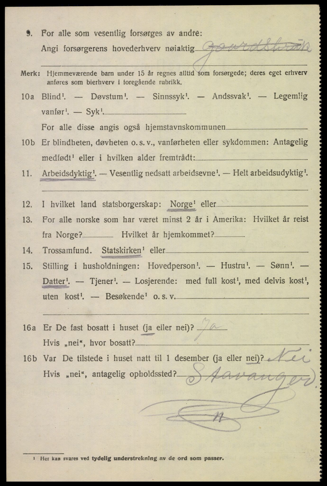 SAK, 1920 census for Øvre Sirdal, 1920, p. 530