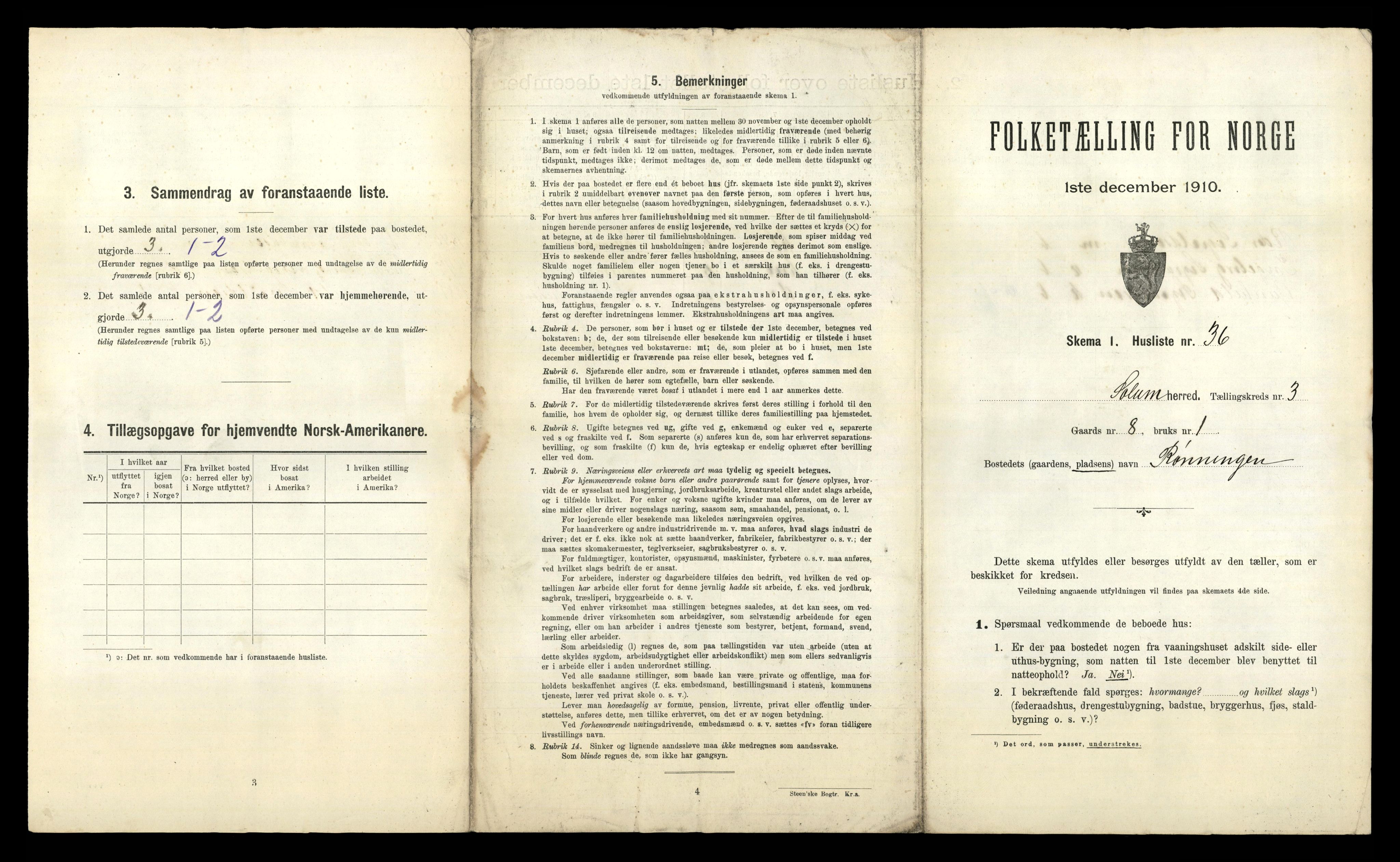 RA, 1910 census for Solum, 1910, p. 681