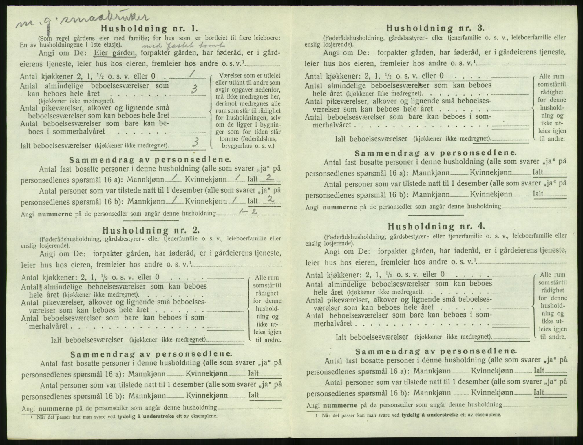 SAT, 1920 census for Stordal, 1920, p. 107