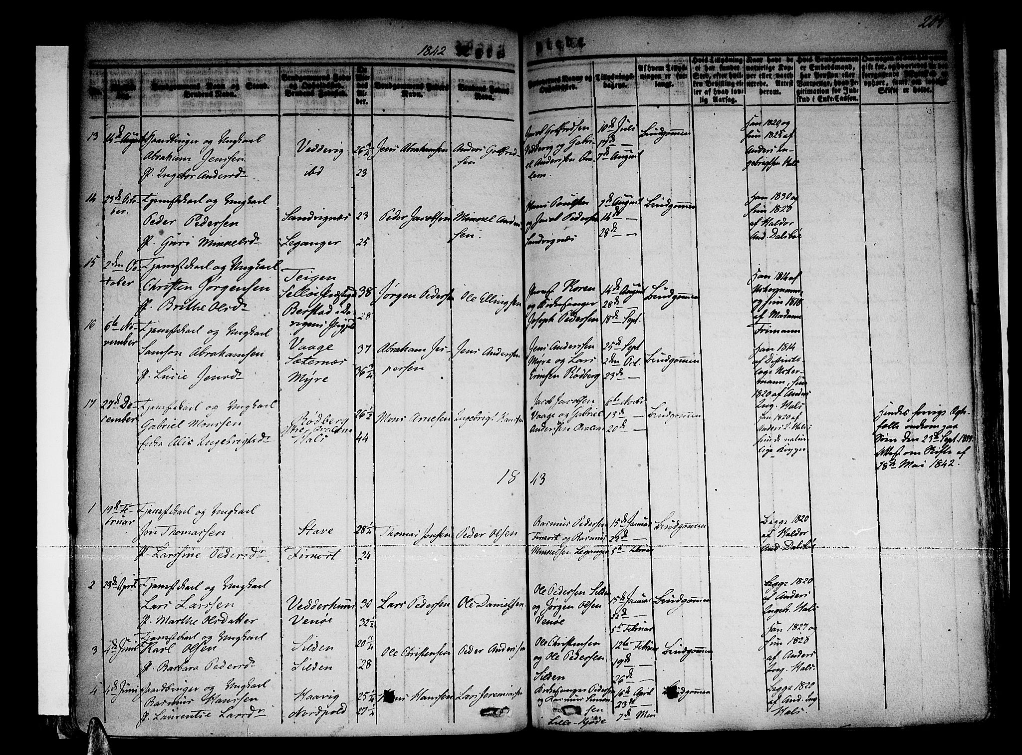 Selje sokneprestembete, AV/SAB-A-99938/H/Ha/Haa/Haaa: Parish register (official) no. A 9, 1829-1844, p. 206