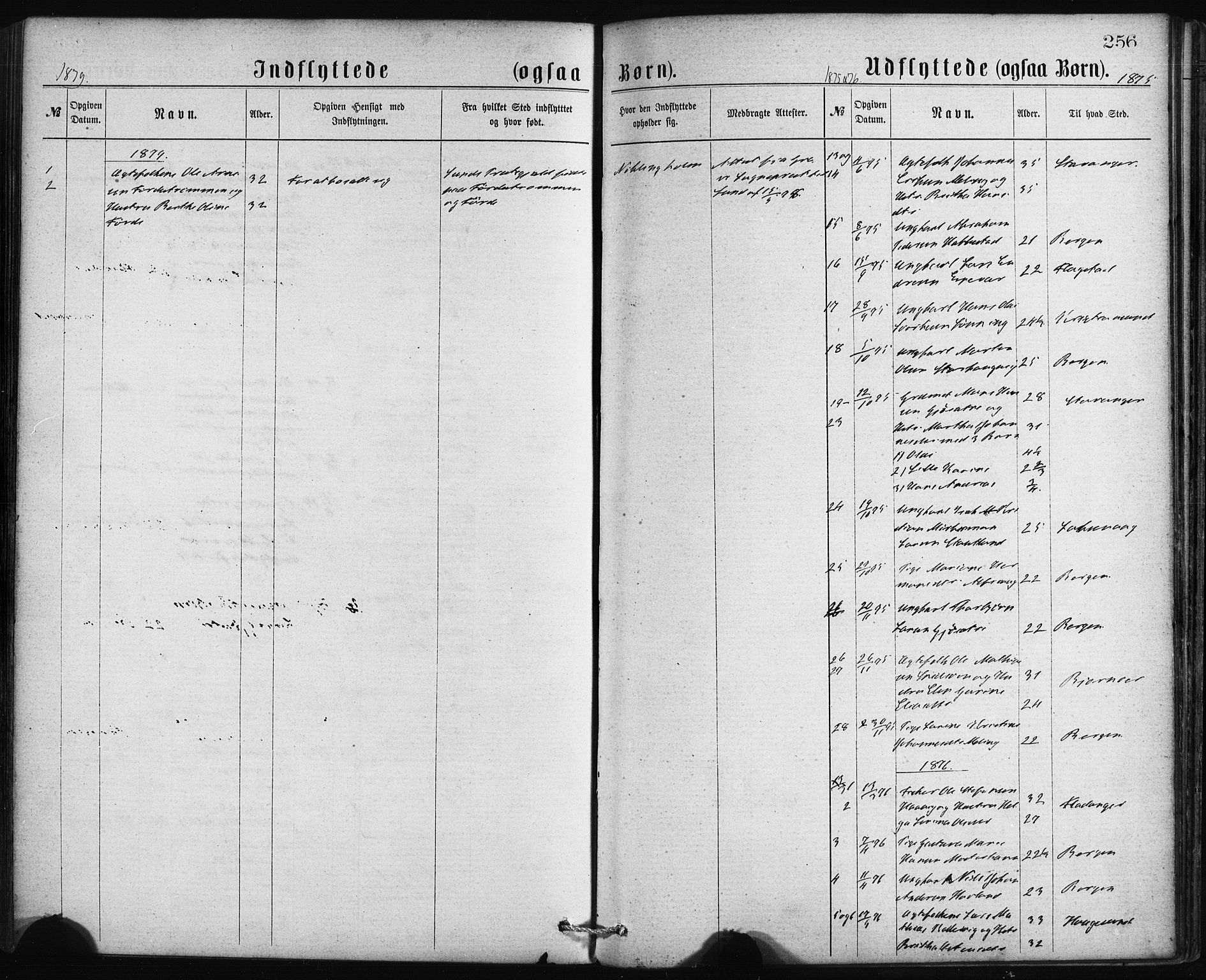 Finnås sokneprestembete, AV/SAB-A-99925/H/Ha/Haa/Haaa/L0009: Parish register (official) no. A 9, 1873-1881, p. 256