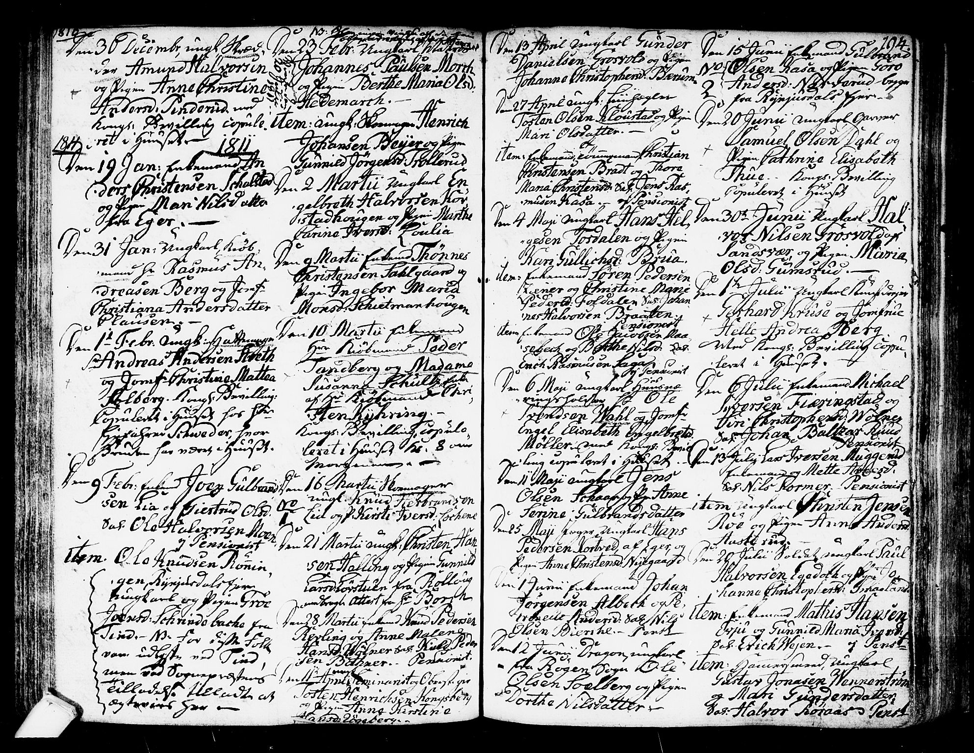 Kongsberg kirkebøker, SAKO/A-22/F/Fa/L0007: Parish register (official) no. I 7, 1795-1816, p. 194