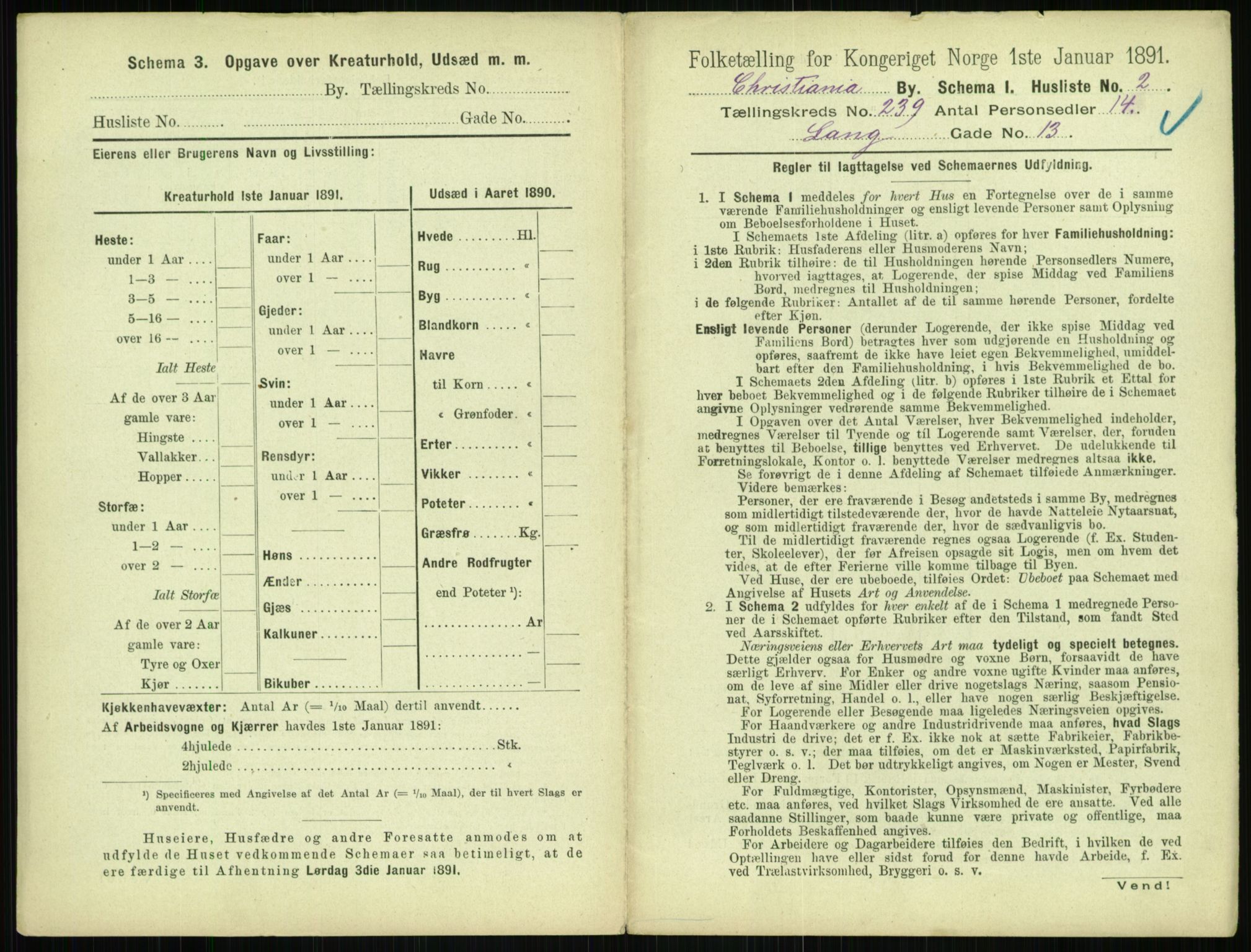 RA, 1891 census for 0301 Kristiania, 1891, p. 145267