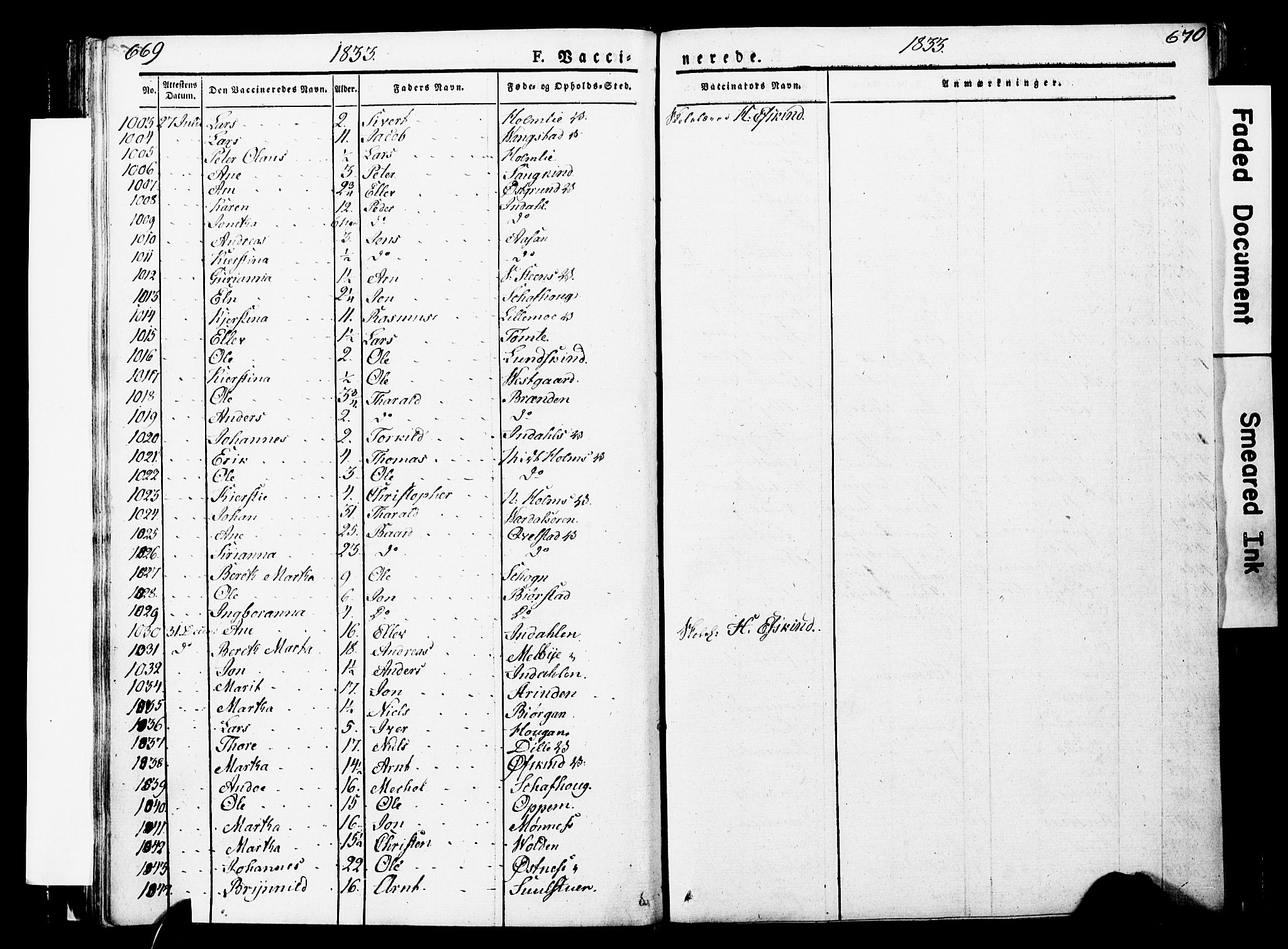 Ministerialprotokoller, klokkerbøker og fødselsregistre - Nord-Trøndelag, SAT/A-1458/723/L0243: Parish register (official) no. 723A12, 1822-1851, p. 669-670