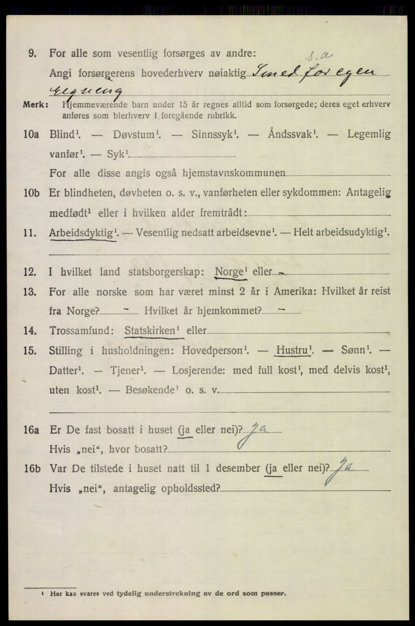 SAH, 1920 census for Våler (Hedmark), 1920, p. 4446