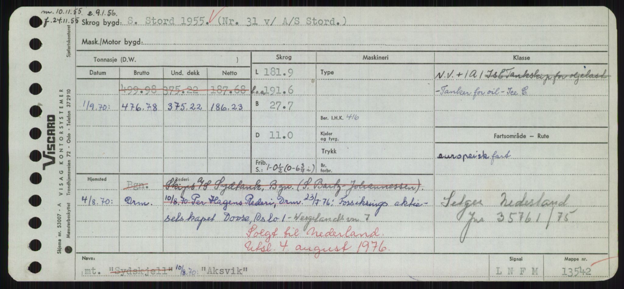 Sjøfartsdirektoratet med forløpere, Skipsmålingen, RA/S-1627/H/Hd/L0001: Fartøy, A-Anv, p. 215