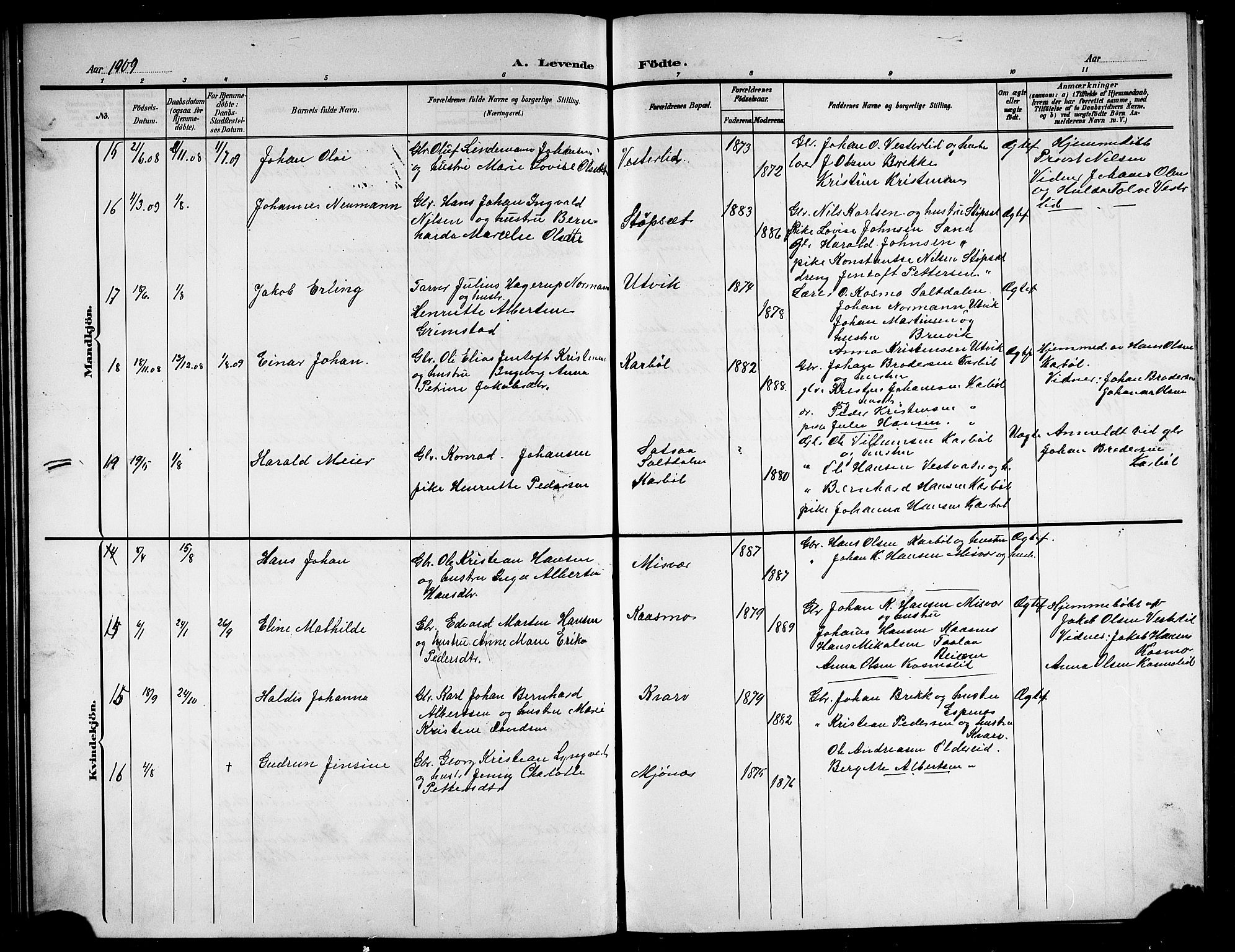 Ministerialprotokoller, klokkerbøker og fødselsregistre - Nordland, AV/SAT-A-1459/852/L0756: Parish register (copy) no. 852C07, 1902-1916