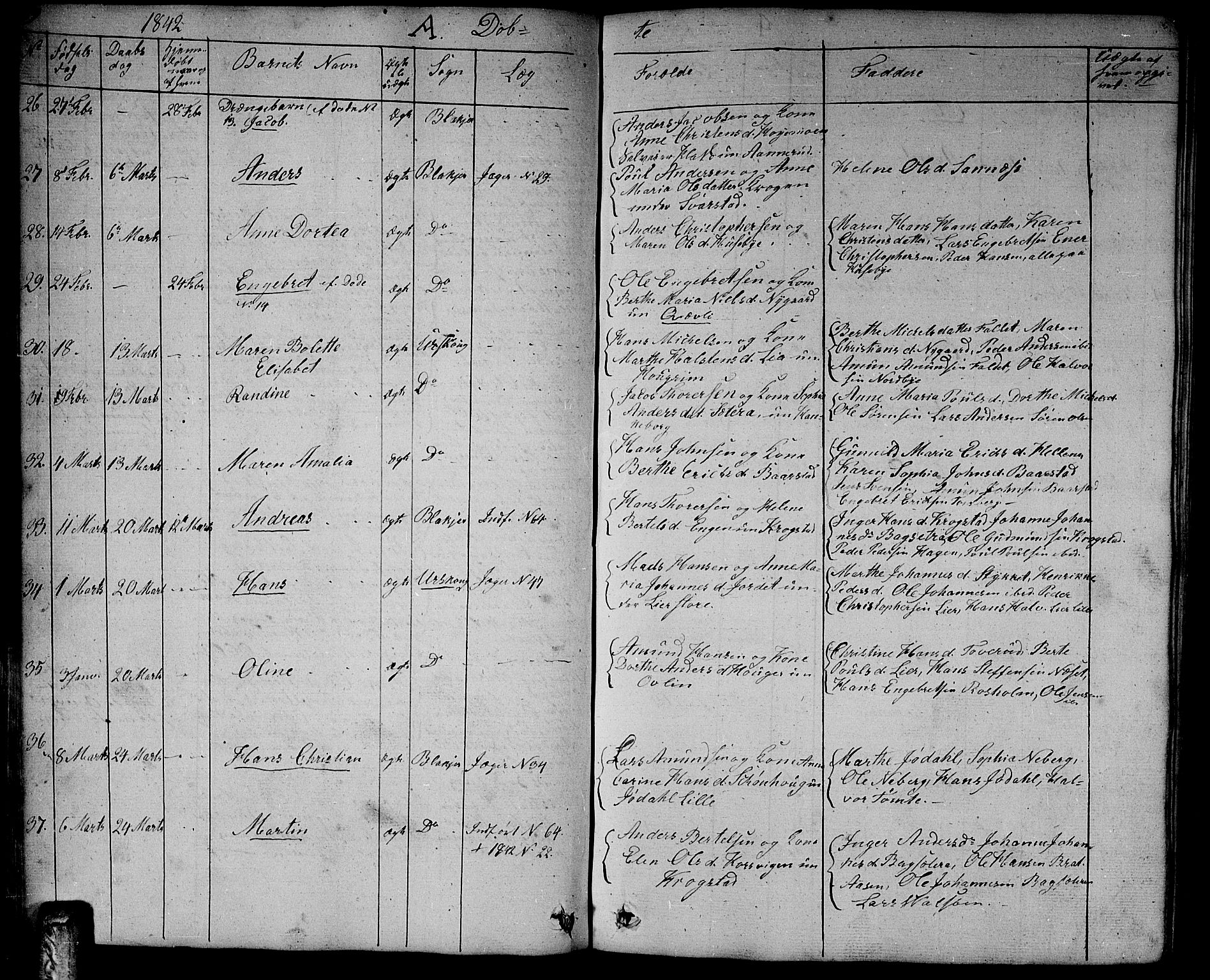 Aurskog prestekontor Kirkebøker, AV/SAO-A-10304a/G/Ga/L0002: Parish register (copy) no. I 2, 1829-1857, p. 89