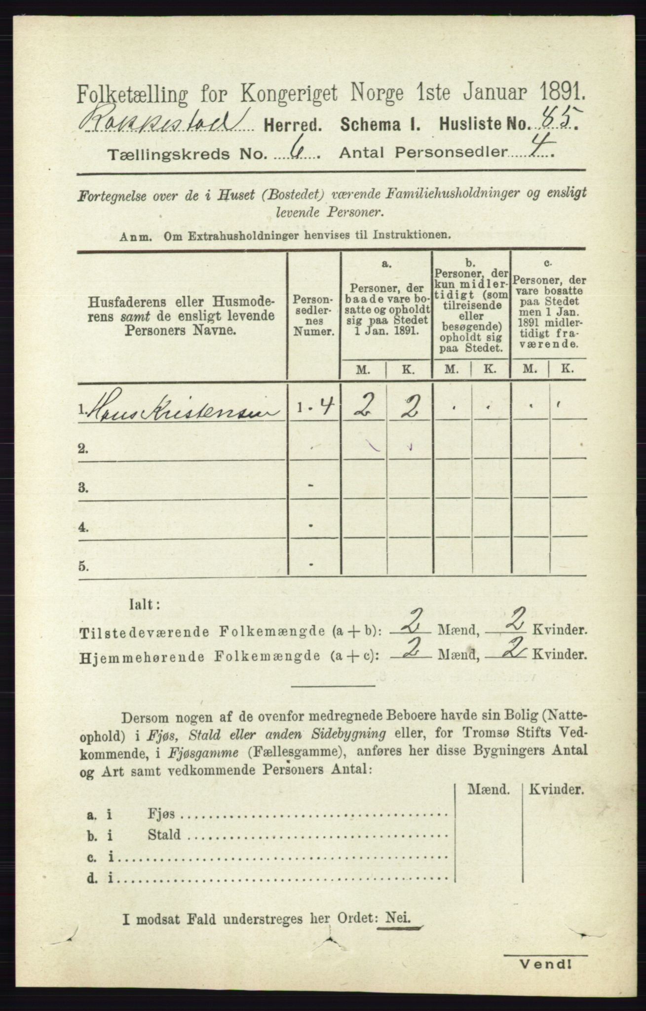 RA, 1891 census for 0128 Rakkestad, 1891, p. 2473