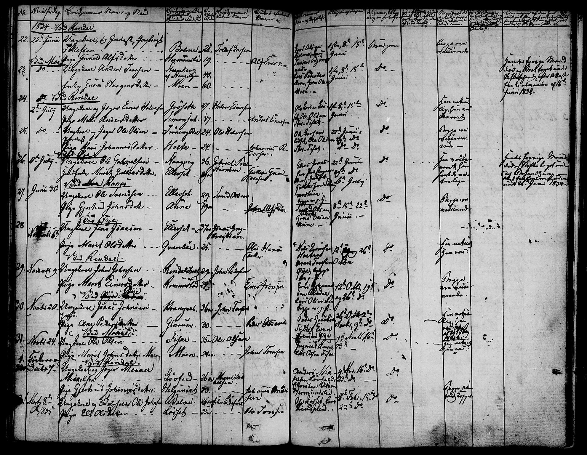 Ministerialprotokoller, klokkerbøker og fødselsregistre - Møre og Romsdal, AV/SAT-A-1454/595/L1042: Parish register (official) no. 595A04, 1829-1843, p. 312