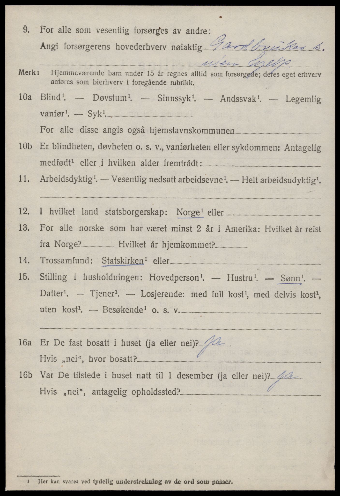 SAT, 1920 census for Bolsøy, 1920, p. 9862