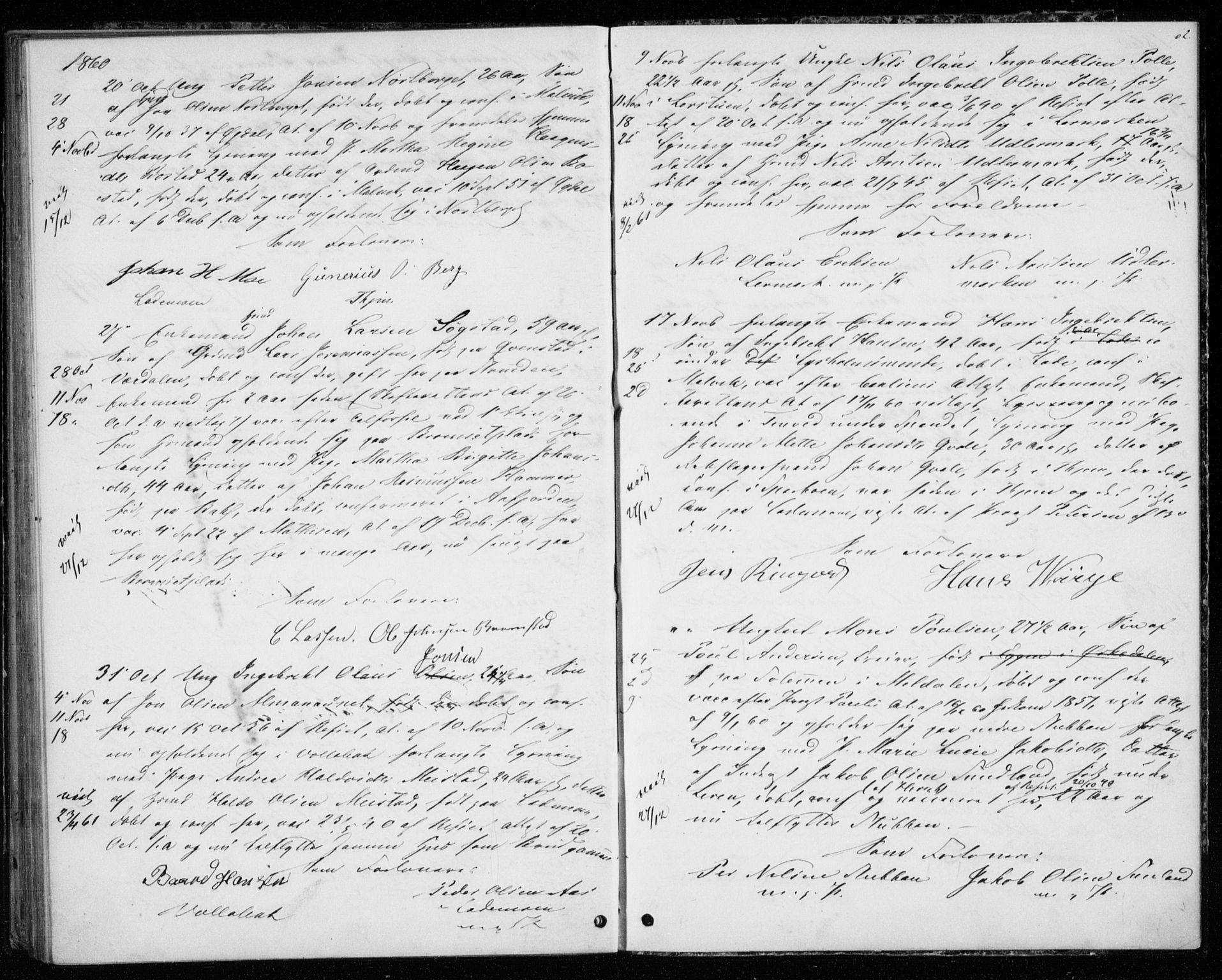 Ministerialprotokoller, klokkerbøker og fødselsregistre - Sør-Trøndelag, SAT/A-1456/606/L0297: Banns register no. 606A12, 1854-1861, p. 62