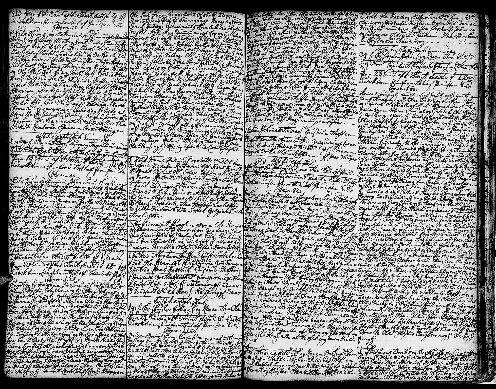 Ibestad sokneprestembete, SATØ/S-0077/H/Ha/Hab/L0001klokker: Parish register (copy) no. 1, 1776-1808, p. 413-414