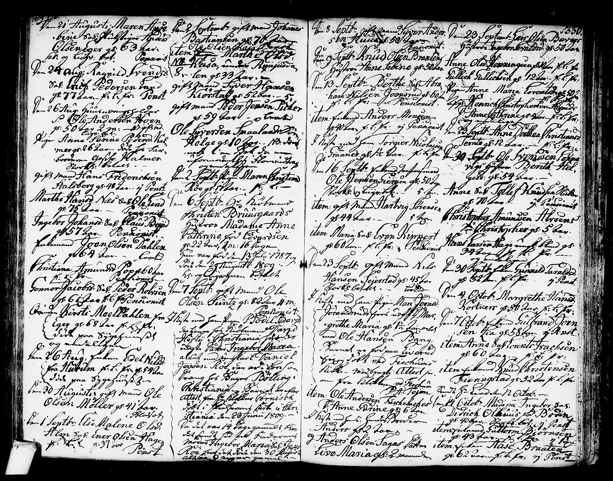 Kongsberg kirkebøker, SAKO/A-22/F/Fa/L0007: Parish register (official) no. I 7, 1795-1816, p. 330