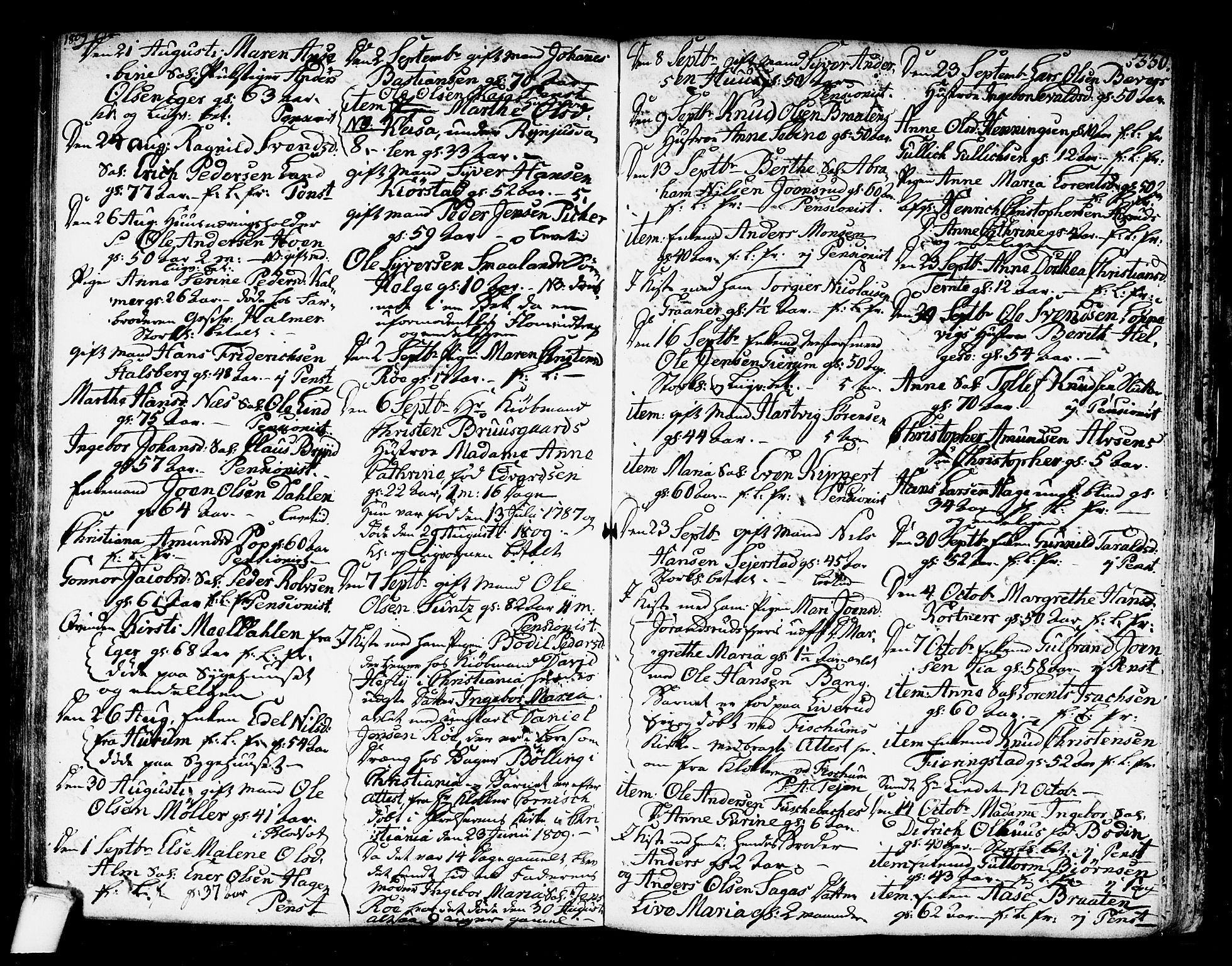 Kongsberg kirkebøker, AV/SAKO-A-22/F/Fa/L0007: Parish register (official) no. I 7, 1795-1816, p. 330