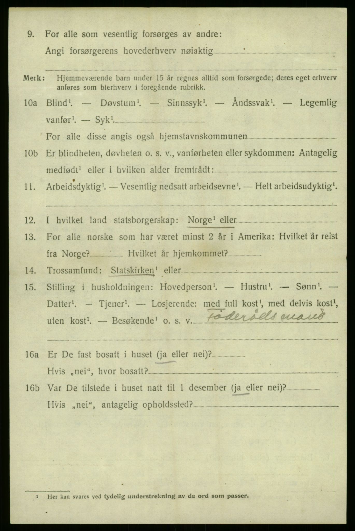 SAB, 1920 census for Jølster, 1920, p. 4309